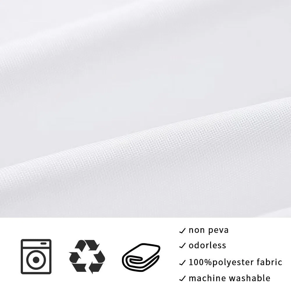 Bianco sasso Tenda da Doccia W90*L220cm,Tenda per Doccia Antimuffa Impermeabile,Grande Lavabile Lusso Tende Esterno Poliestere con 12 Ganci,3D Shower Curtain per Famiglia Dormitorio Bagno