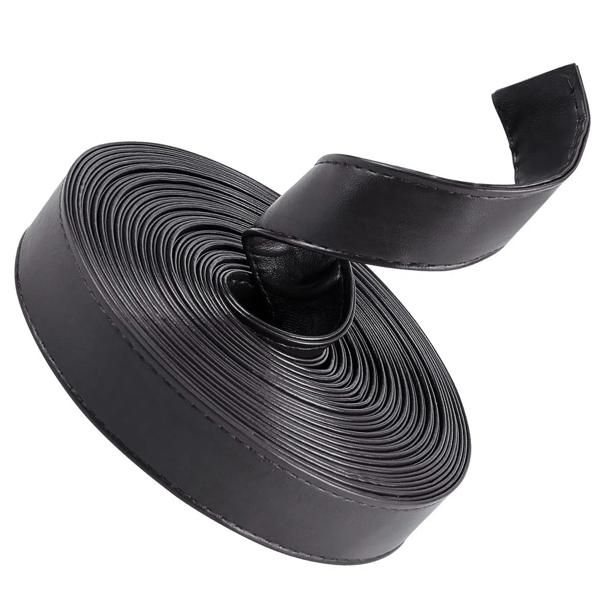 GORGECRAFT 5M Strisce In Pelle A Doppia Faccia Larghezza 25mm Borsa A Tracolla Cinturino In Pelle Rotolo Cordino In Pelle Liscia Nera Corda Piatta per Artigianato Fai Da Te Abbigliamento Realizzazione