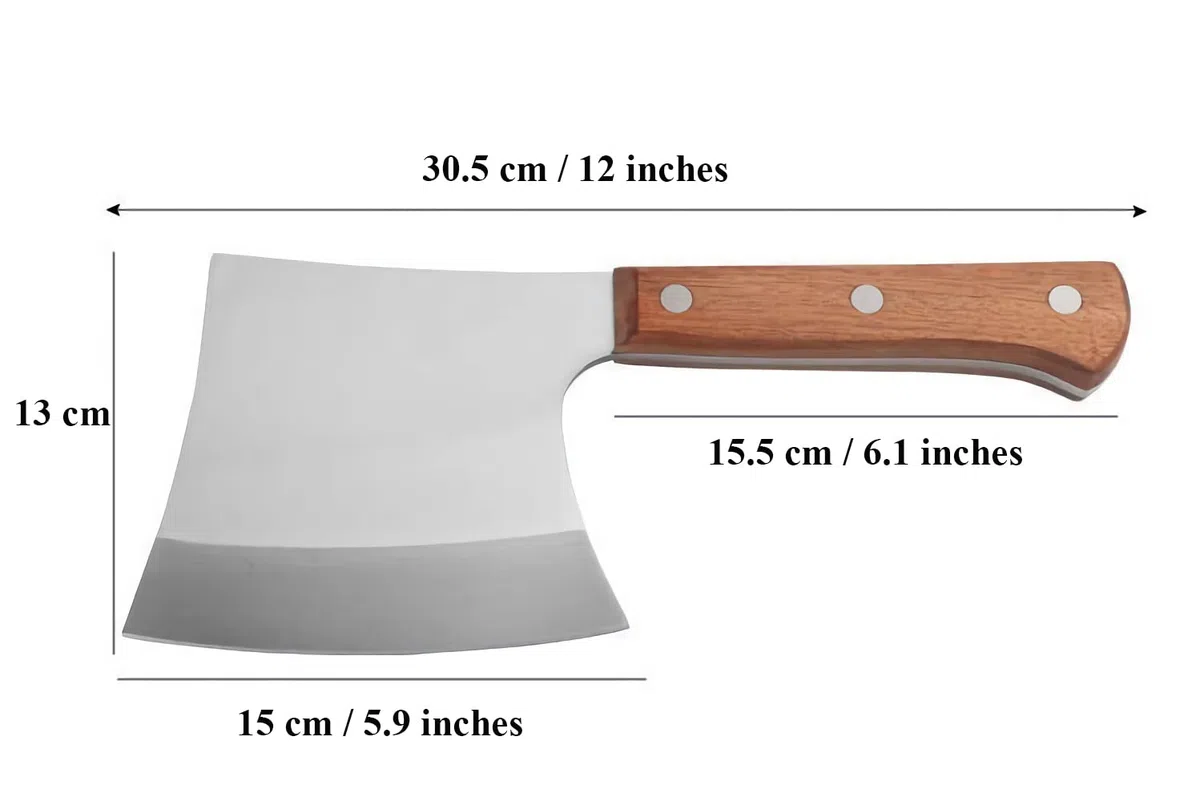 MLG Tools Coltello per ossa, mannaia per carne a codolo pieno Mannaia da macellaio per ossa, per ossa grandi e carne congelata