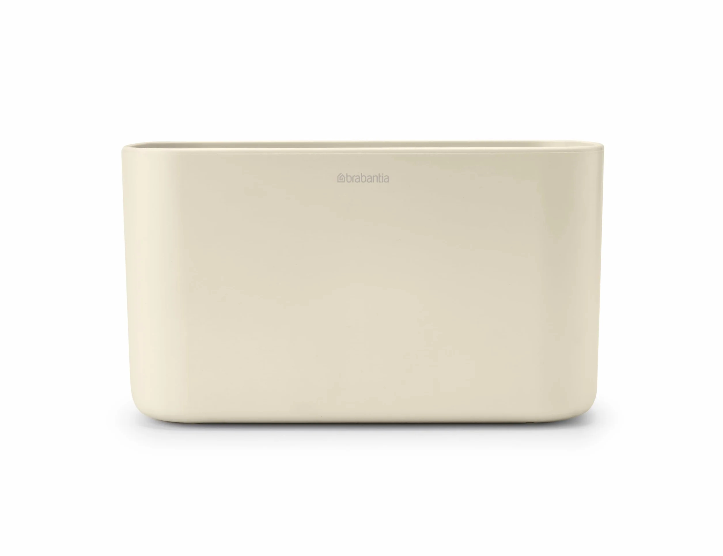 Brabantia - ReNew Portaoggetti da Lavabo - Organizzatore per Lavandino - Adatto come Portaspazzolino - Base Antigraffio - Facile da Pulire - Resistente alla Corrosione - Soft Beige - 20 x 10 x 11 cm