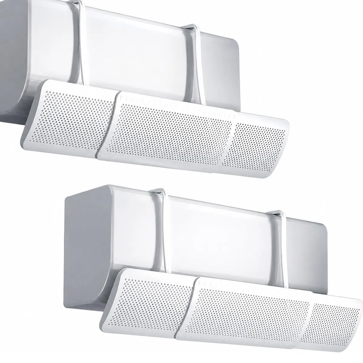 081 Store - 2 PEZZI Deflettore per Condizionatore Universale, Portatile Regolabile Parabrezza Deflettore Aria Condizionata Scudo per Condizionatori da Parete per Casa/Ufficio/Camera/Soggiorno (Bianco)