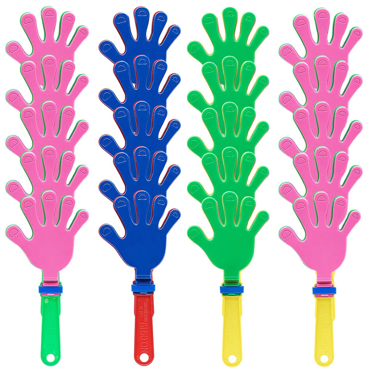 20 Pezzi， Clapper a Mano Battimani in Plastica da per Feste, Eventi Sportivi e Celebrazioni 19cm