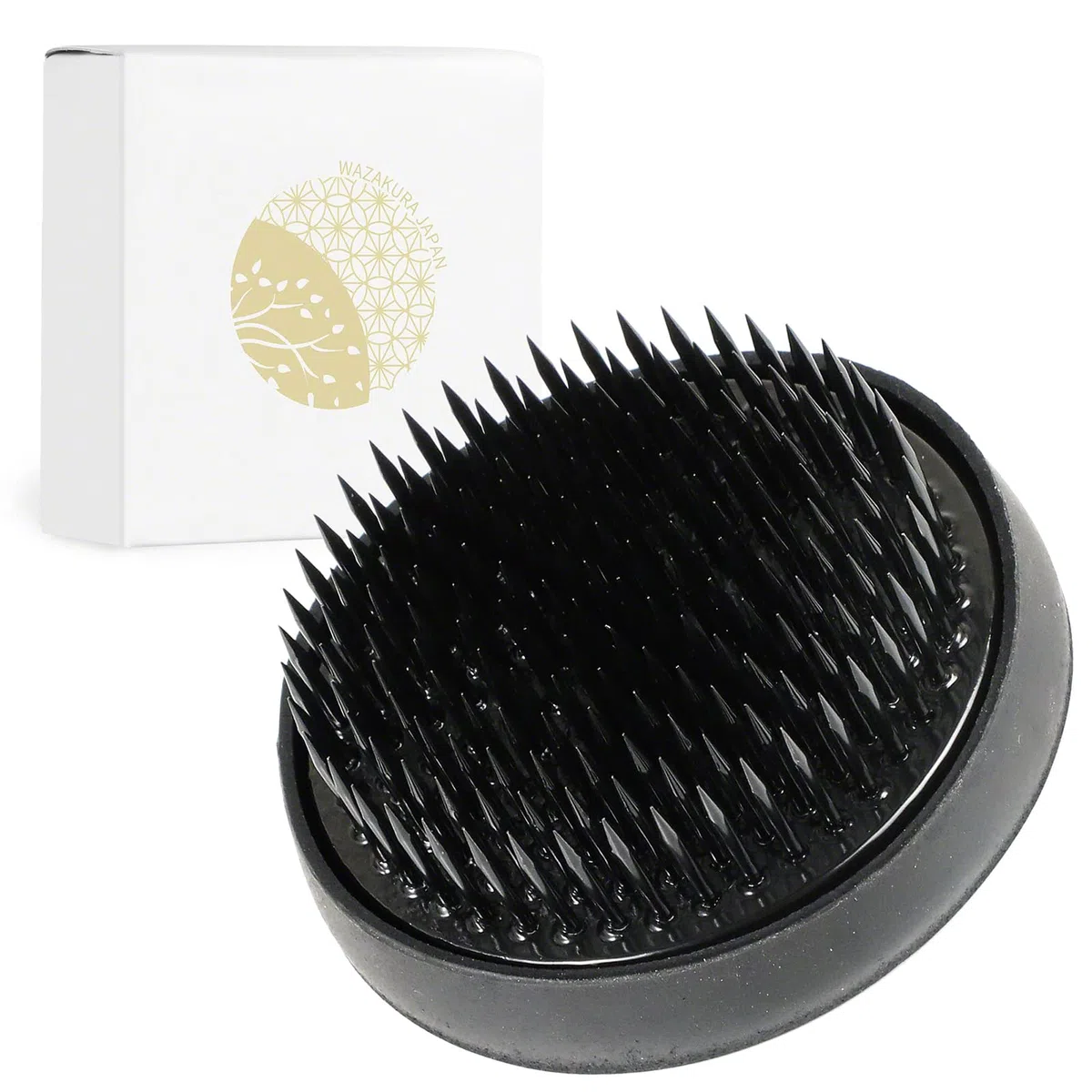 Wazakura Kenzan per Ikebana Nero 61mm, Cuscino per Spilli Floreali Rotondo, Accessori per l'Arrangiamento Floreale Giapponese Pin Frog - Kenzan Nero Rotondo 61mm