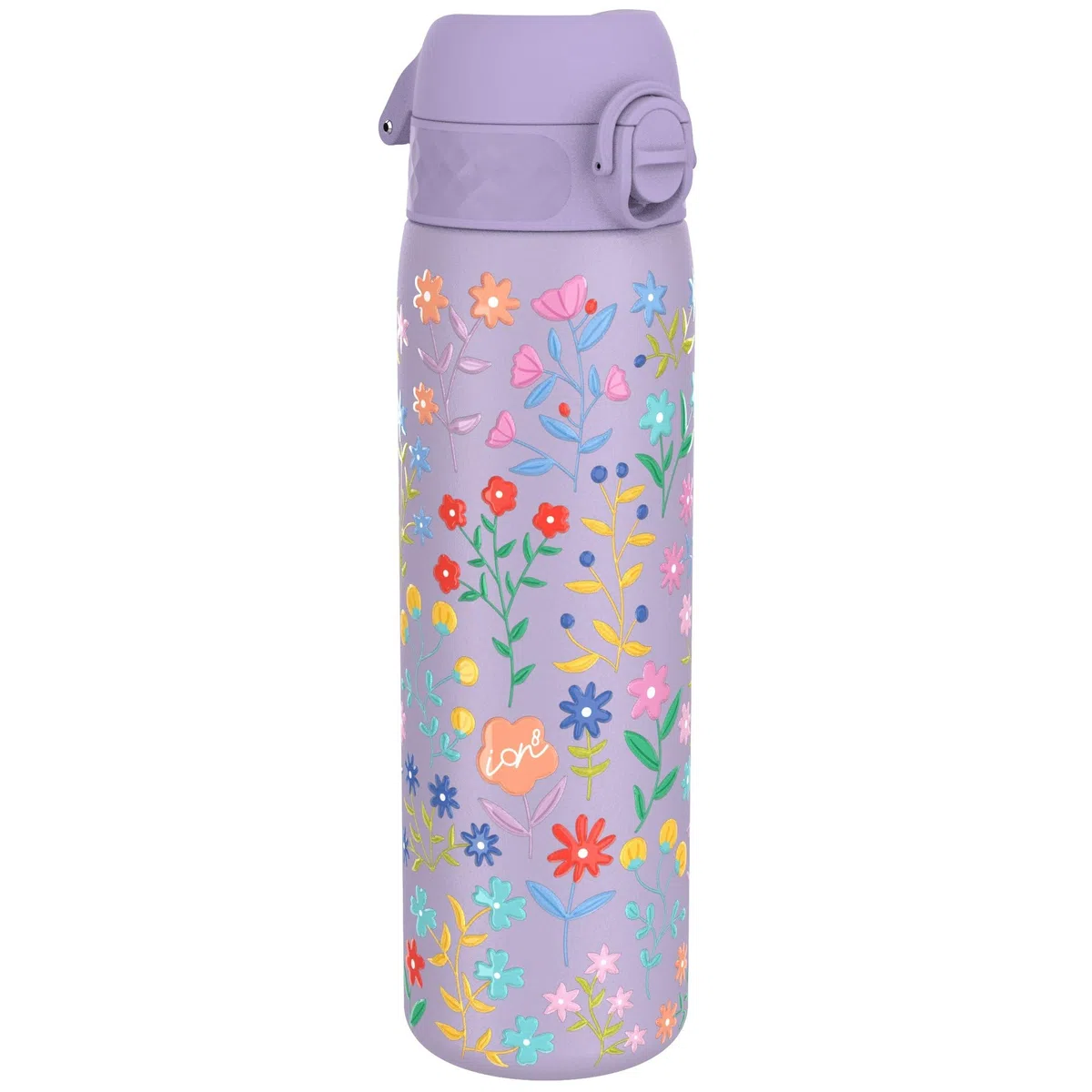 Ion8 Borraccia Termica in Acciaio Isolato, 500ml, a Prova di Perdite, Facile da Aprire, Serratura Sicura, Lavabile in Lavastoviglie, Maniglia per il Trasporto, Facile Pulizia,Floreale Delicato