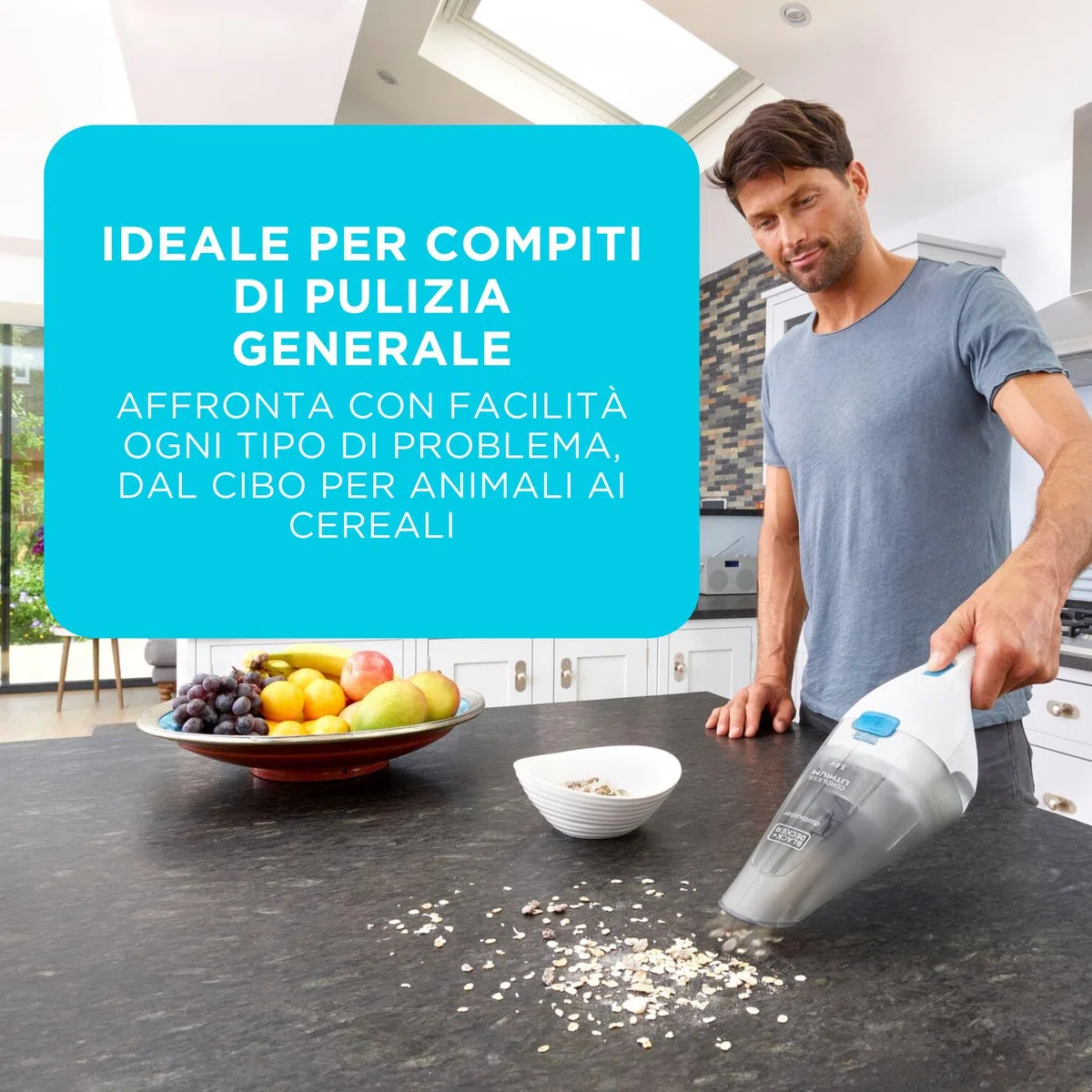 BLACK+DECKER dustbuster 3.6V Aspirapolvere Portatile Senza Fili, NVC115JL-QW