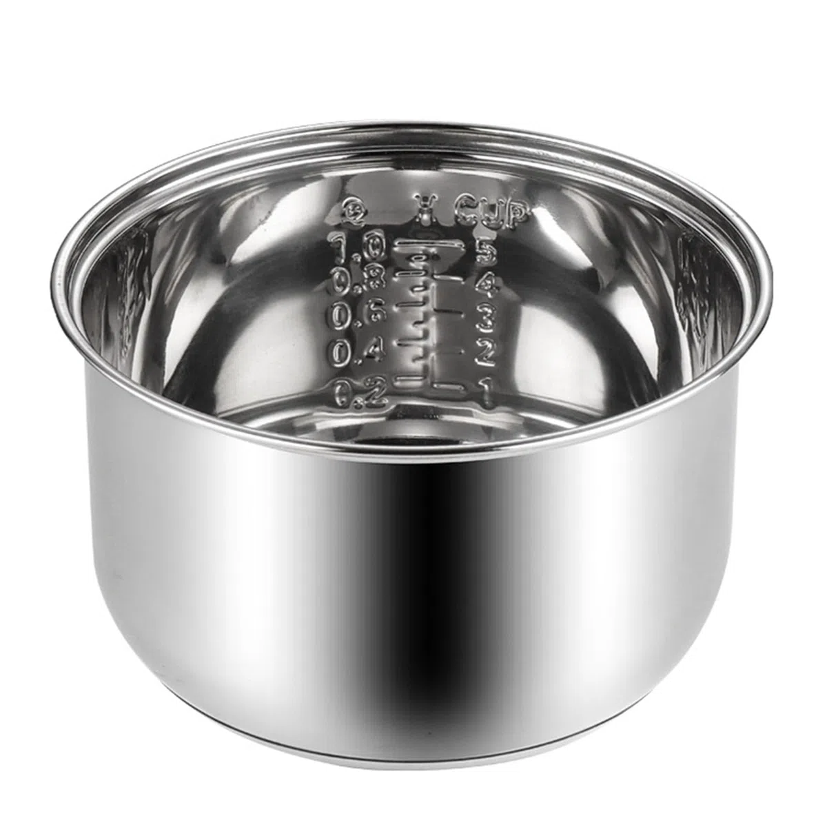 Pentole in acciaio inox con inserto per cuociriso con base di riscaldamento uniforme Resistenza alle alte temperature Ciotola interna di ricambio anche riscaldamento del fornello di riso di ricambio