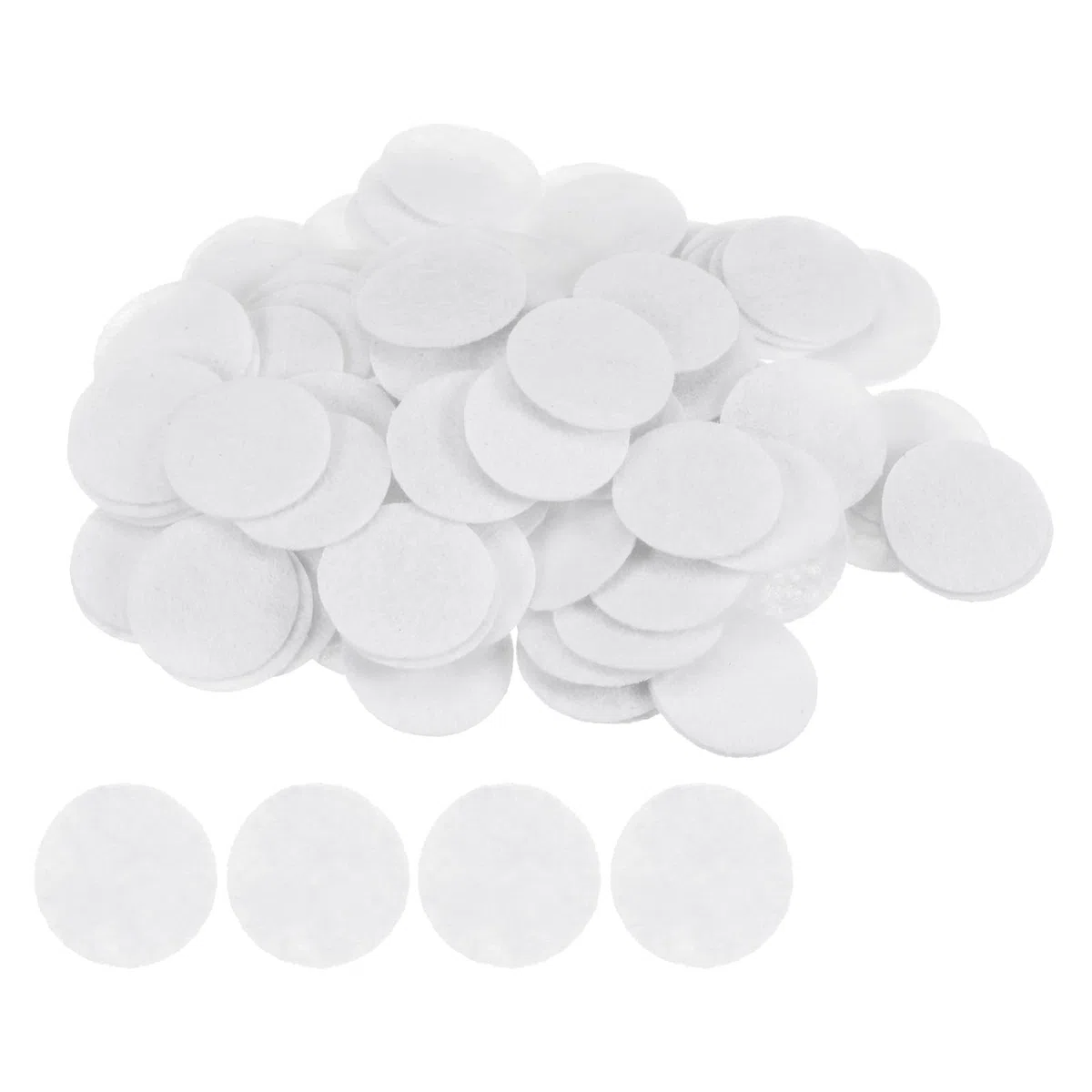 QUARKZMAN 600Pz Cerchi Feltro Rotondi, 25mm 1" Pre Cut Felt Craft Pads Cerchi Feltro Tessuto Non Tessuto Progetti Cucito Fai-Da-Te, Artigianato, Finitura, Bianco