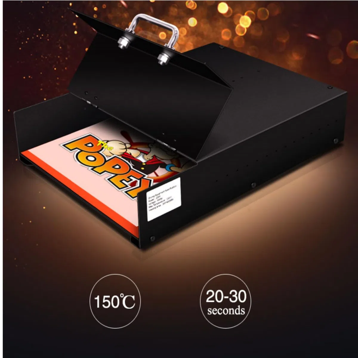 Forno DTF,per Stampante DTF per Film A3/A4/A5,Nero,540W,0-160℃,Il Forno di Stampaggio a Caldo di Prima Generazione