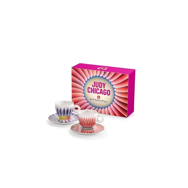 illy ART COLLECTION 24626 Judy Chicago 2 Tazze da Cappuccino Numerate Firmate