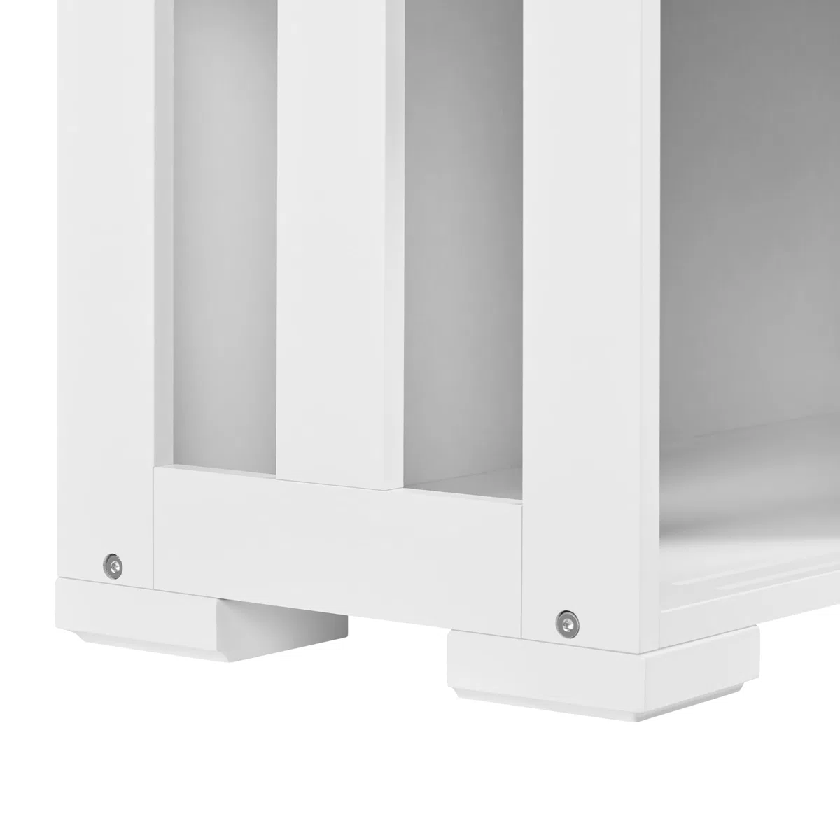 Yaheetech Credenza Mobile da Cucina Bianco con 2 Ante Scorrevoli Salvaspazio e Ripiano Regolabile in Legno Mobiletto TV da Salotto Soggiorno 106,7 x 33 x 63 cm