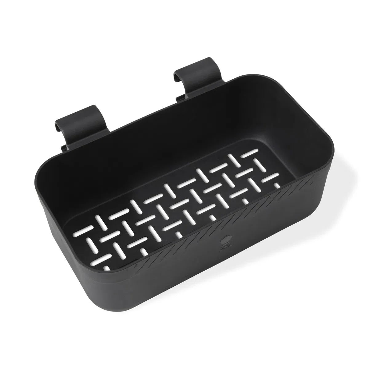 Weber Works Portacondimenti / accessorio a pressione per guide laterali su tavolini Weber Works, fori di drenaggio, lavabile in lavastoviglie, 11,5 x 30,5 x 20,5 cm