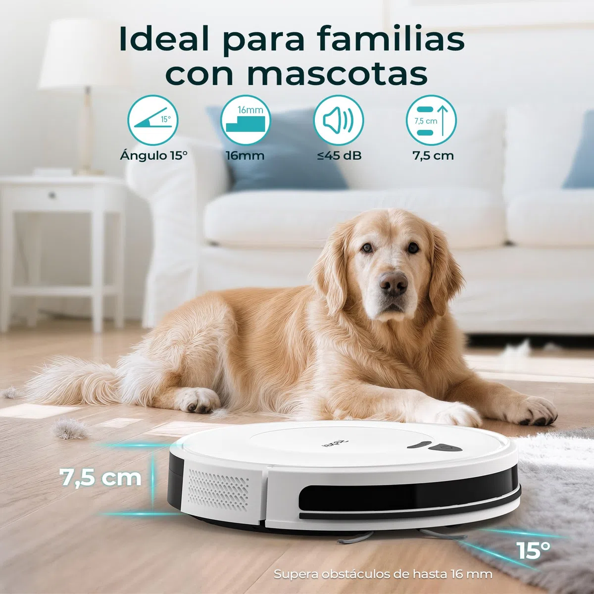 Redkey E6 Robot Aspirapolvere con 7000 Pa, Fino a 170 Min Autonomia, Navigazione Dinamica, Aspirapolvere Robot con Base di Ricarica, Telecomando e APP, Ideale per Peli Animali, Tappeti, Pavimenti Duri
