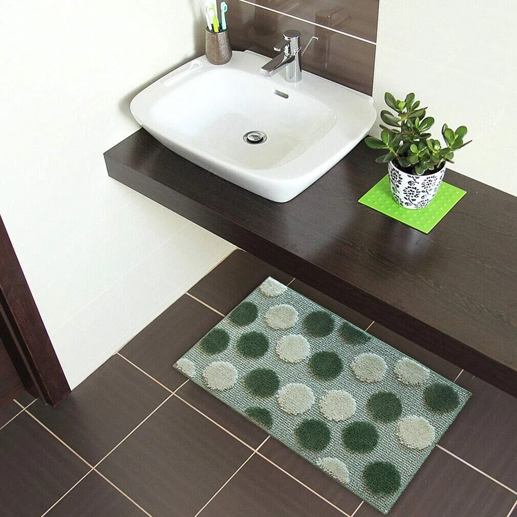 emmevi Tappeto Bagno Camera Antiscivolo Shaggy Moderno Scendi Doccia Assorbente MOD.iOS 50X110 Tortora