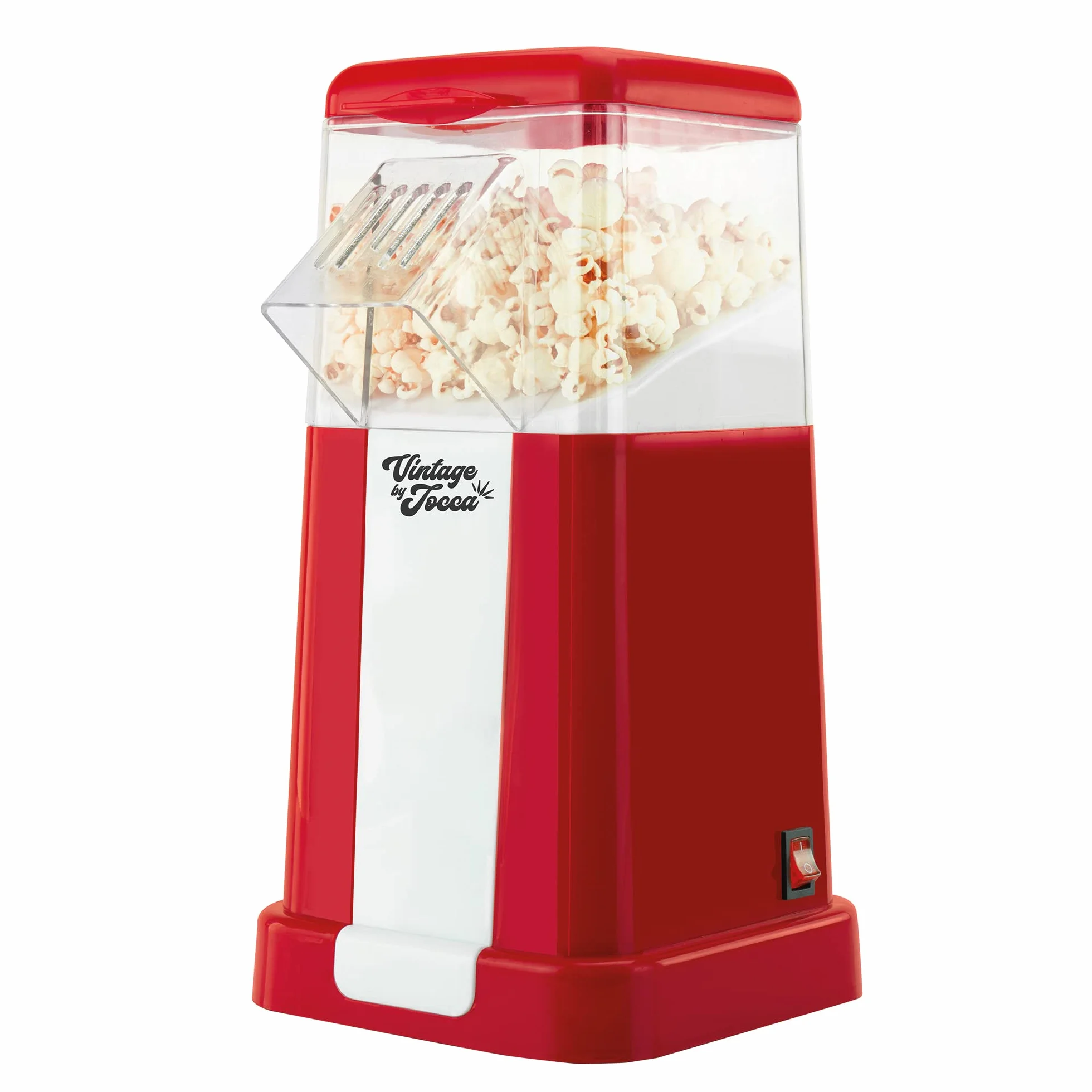 Jocca, Macchina per Popcorn 1500W, Senza Olio, Pronta in 3 Minuti, Capacità 280ml, Design Compatto