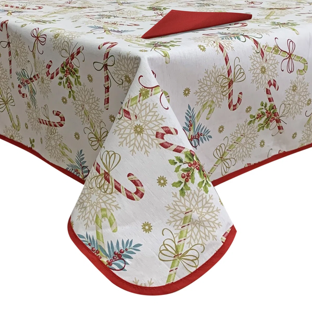 Tovaglia Natalizia servizio da tavola + tovaglioli Preziosa Home 12 posti 6362