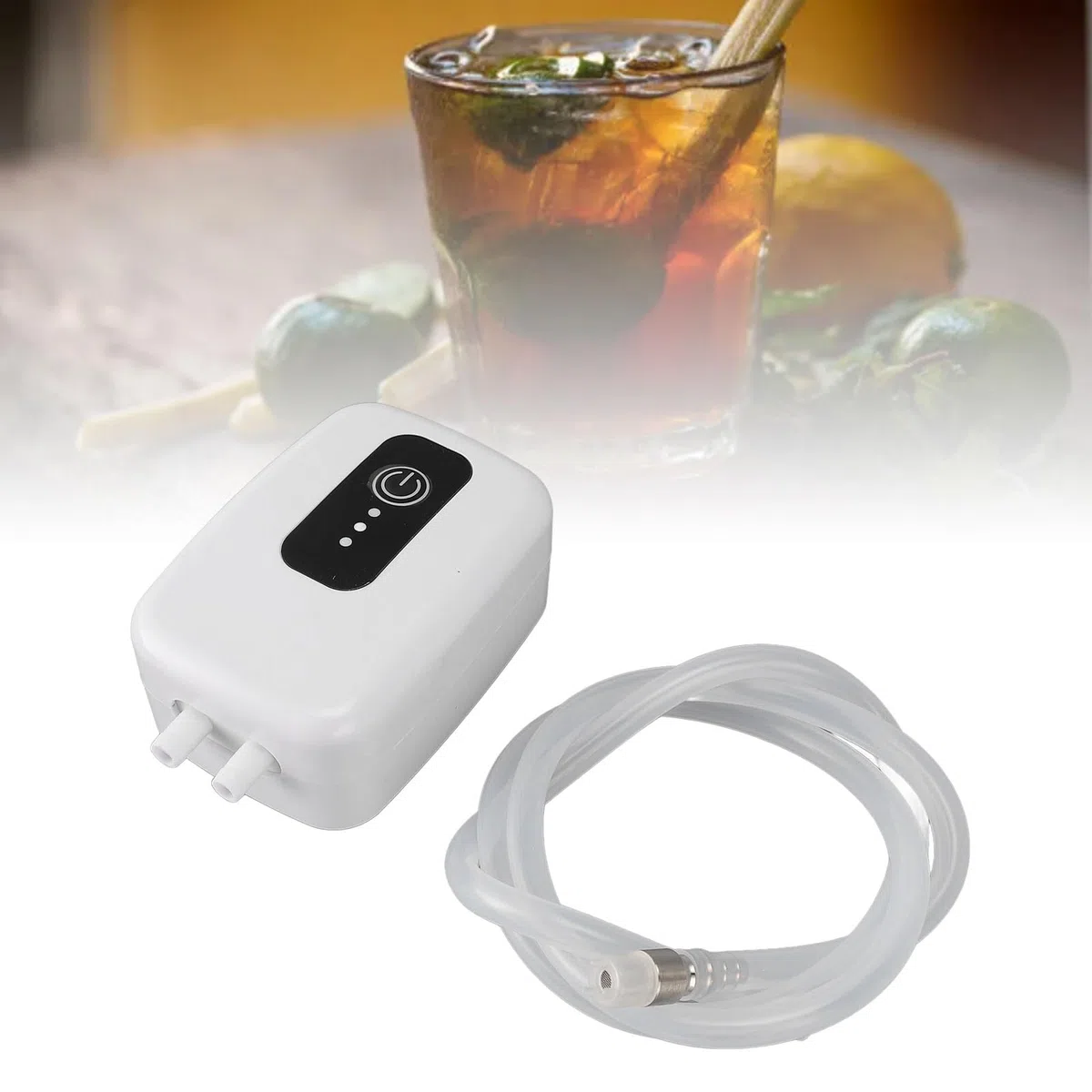 SIXRUN Pompa Elettrica per Vino, Pompa per Dispenser di Vino Portatile, Apertura Facile Erogazione Senza Sforzo, Materiale ABS Varie Opzioni di Bevande Design Compatto (Tipo di tubo da 1 m di