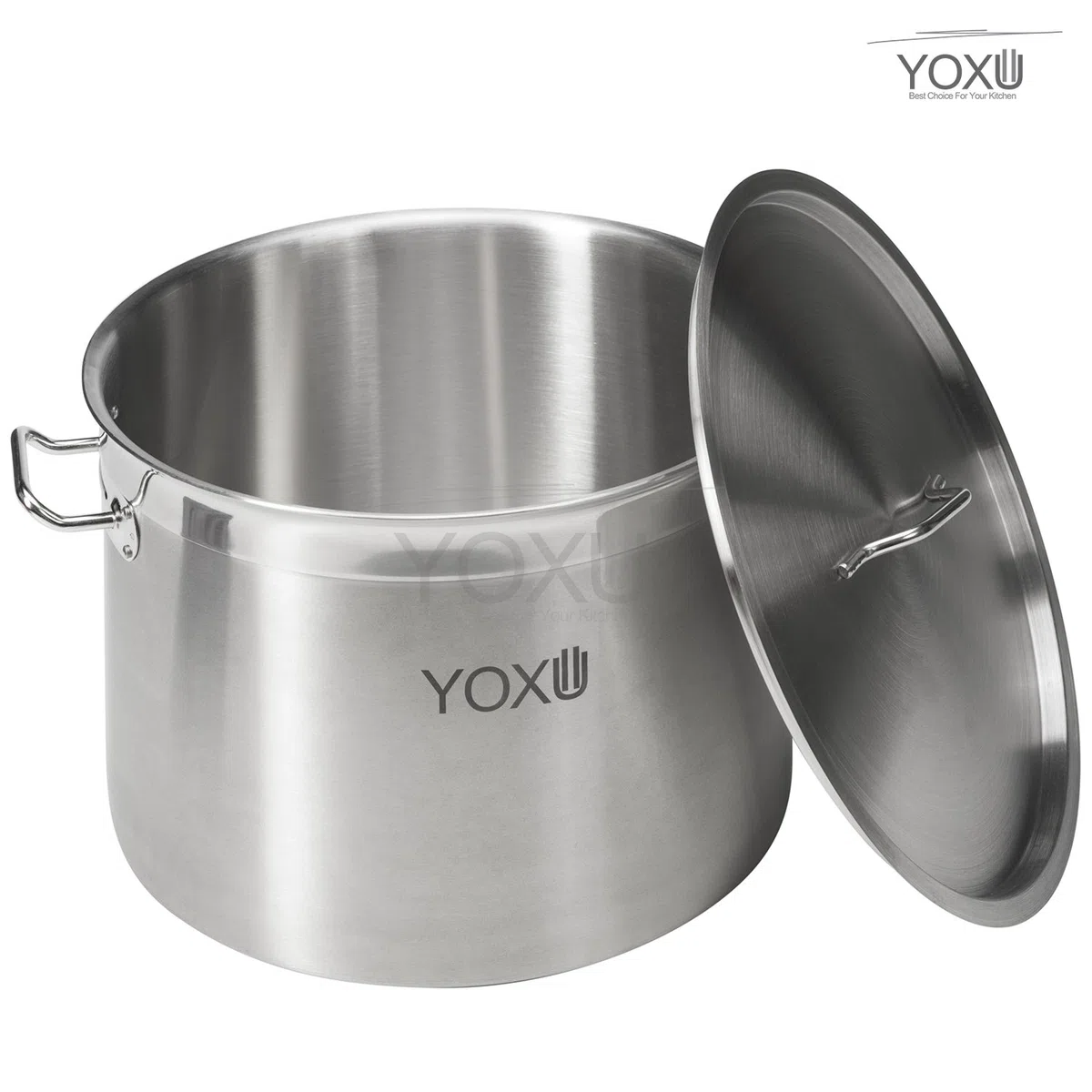PENTOLA CON COPERCHIO ACCIAIO INOX 18/10 CUCINA CATERING RISTORANTE AISI 304 (Diametro 25 cm altezza 18 cm)