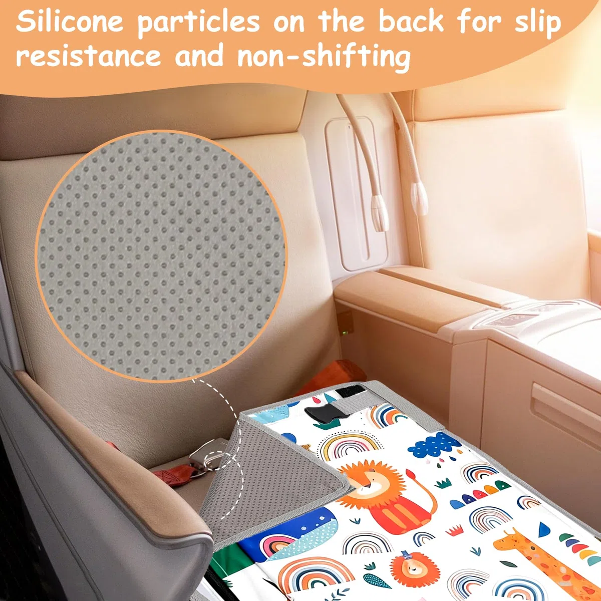 1 Pezzo Estensione del Sedile per Bàmbini,Letto per Bambini in Aereo,Estensore del Sedile Dell'aerèo Portatile per Bambini,Poggiapiedi Aereo Bàmbini per Viaggi Brevi in Aèreo (77 x 44 cm)