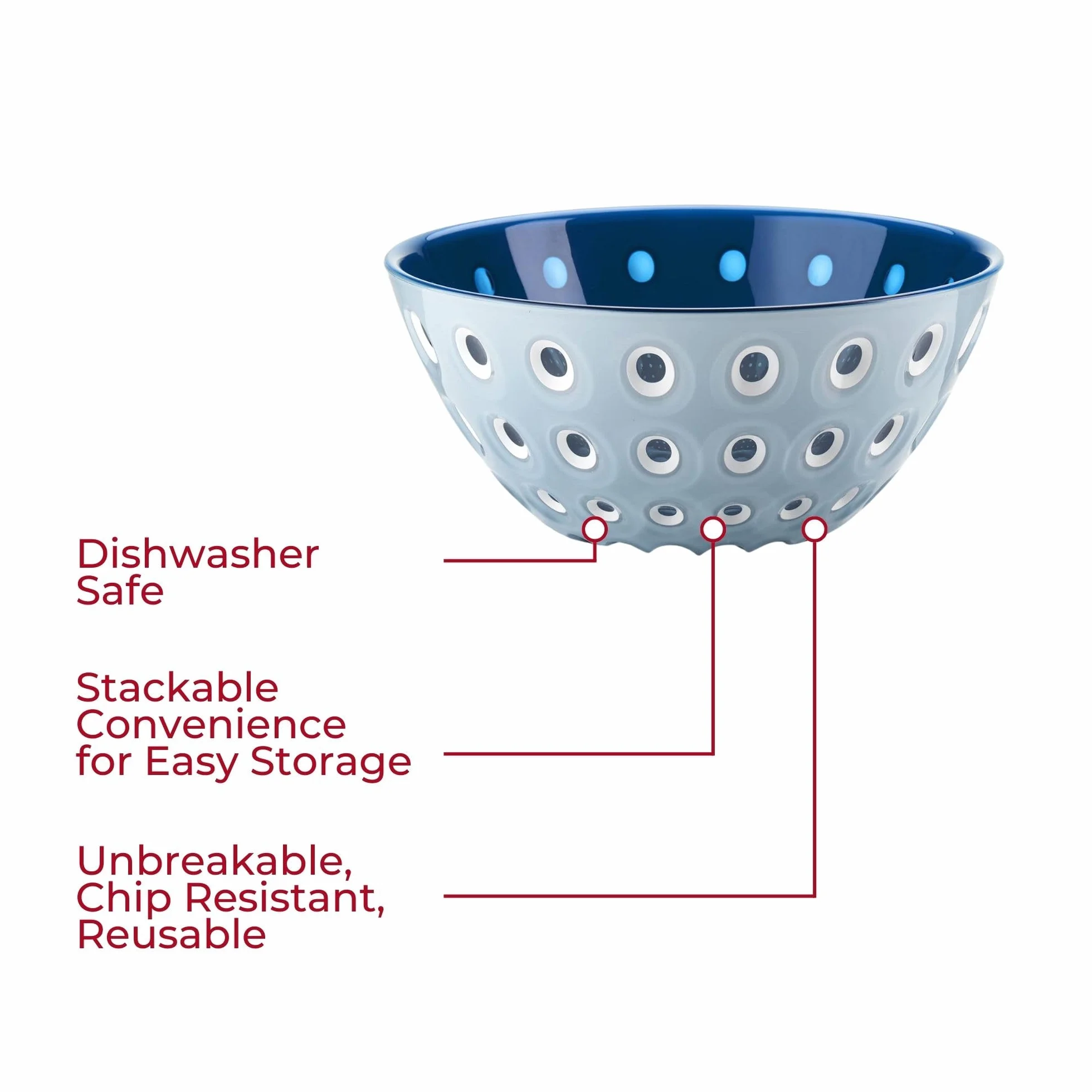 Guzzini LE MURRINE CONTENITORE CM 25 (AZZURRO-BIANCO-BLU)