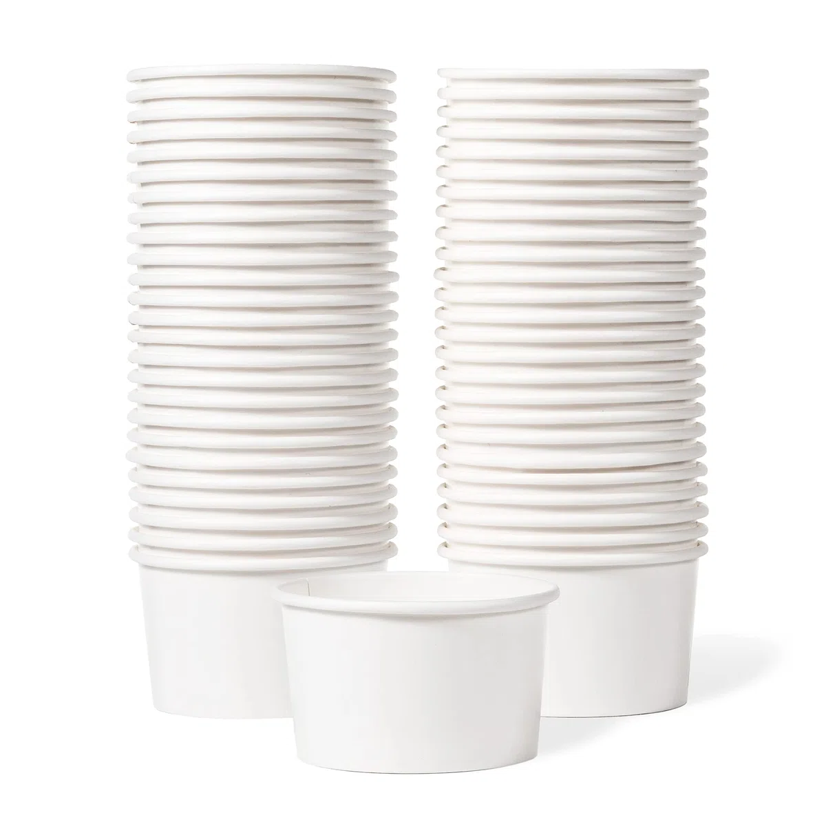MATICAN Tazze da gelato di carta, ciotole usa e getta da 163 ml, per cibi caldi o freddi, 163 ml, per feste da 163 ml, tazze per sordi, yogurt congelato, zuppa, bianco