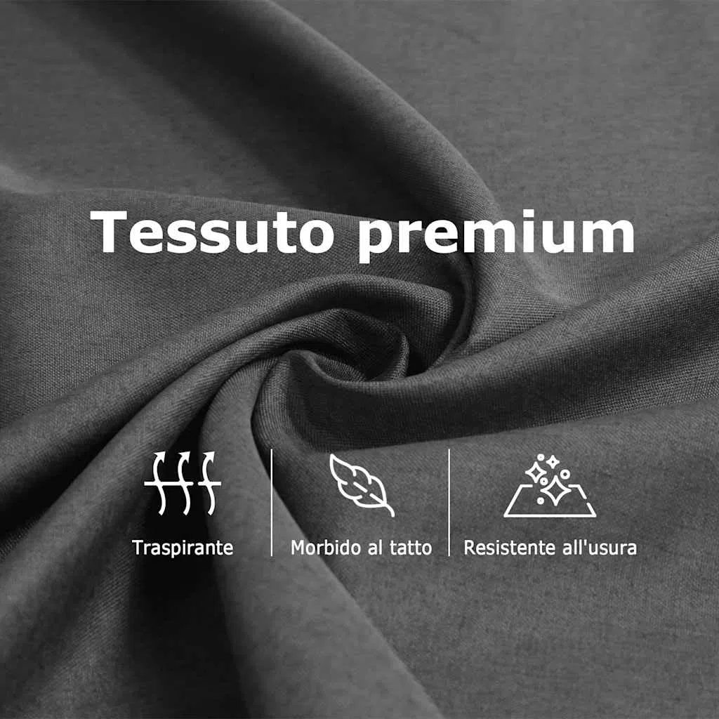vidaXL Poltrona Massaggiante Reclinabile Marrone Scuro in Tessuto