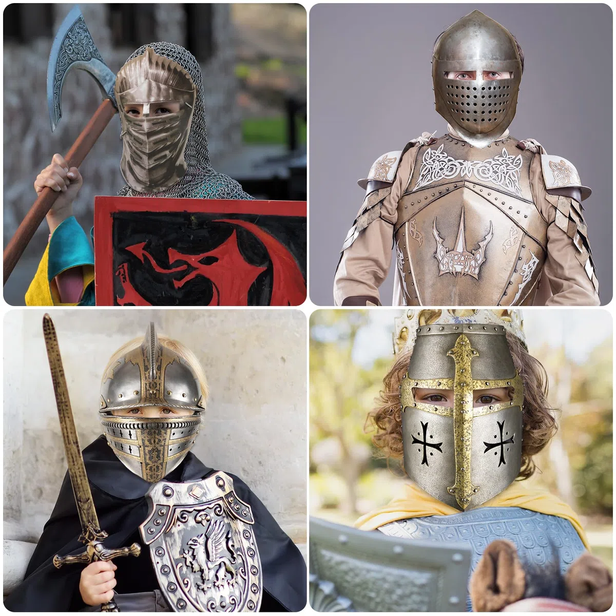 Aoriher 24 Pezzi Maschere di Carta da Cavaliere Medievale Maschera di Elmo da Cavaliere Medievale con Elastici per Cosplay Travestimenti Feste di Halloween Accessori per Costumi da Cavaliere