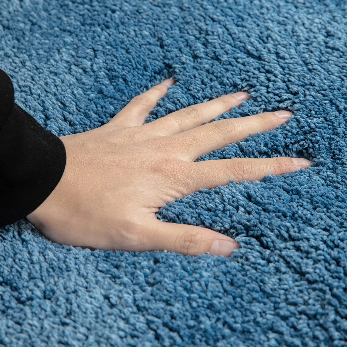 MIULEE Tappeto per Soggiorno 2 Pezzi Tappeto Assorbente Antiscivolo con Tappeti per Sala ad alta Idroscopicità in Microfibra Morbido per Camera da letto Cucina Ingresso 40X60 CM Blu