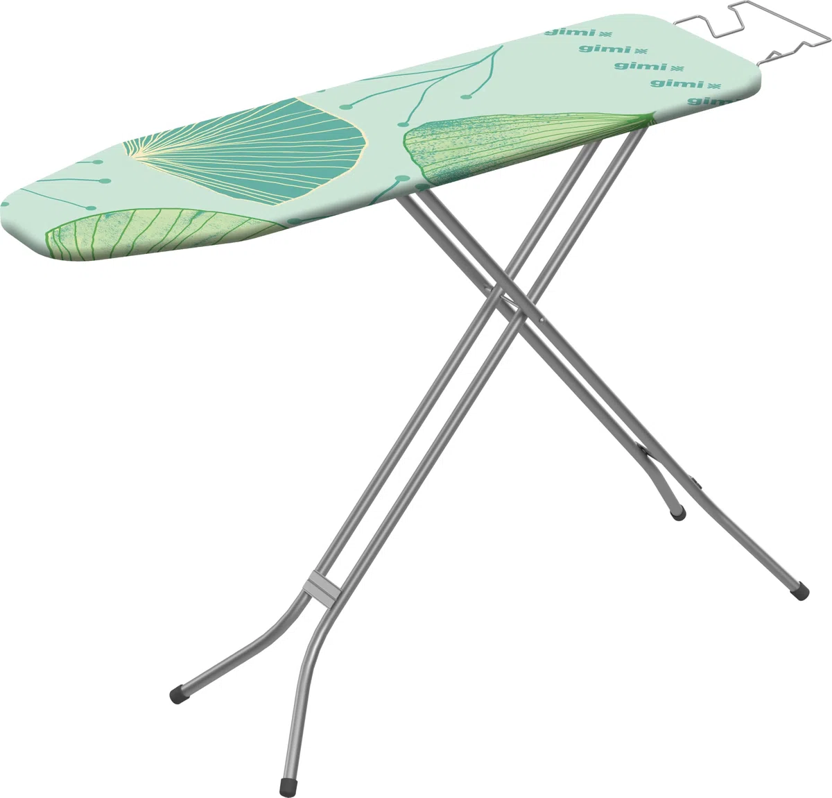Gimi Jean Asse Da Stiro, Con Poggiaferro In Griglia, Regolabile In Altezza, Metallo, Bianco, 133.5 x 33 x 90 Cm