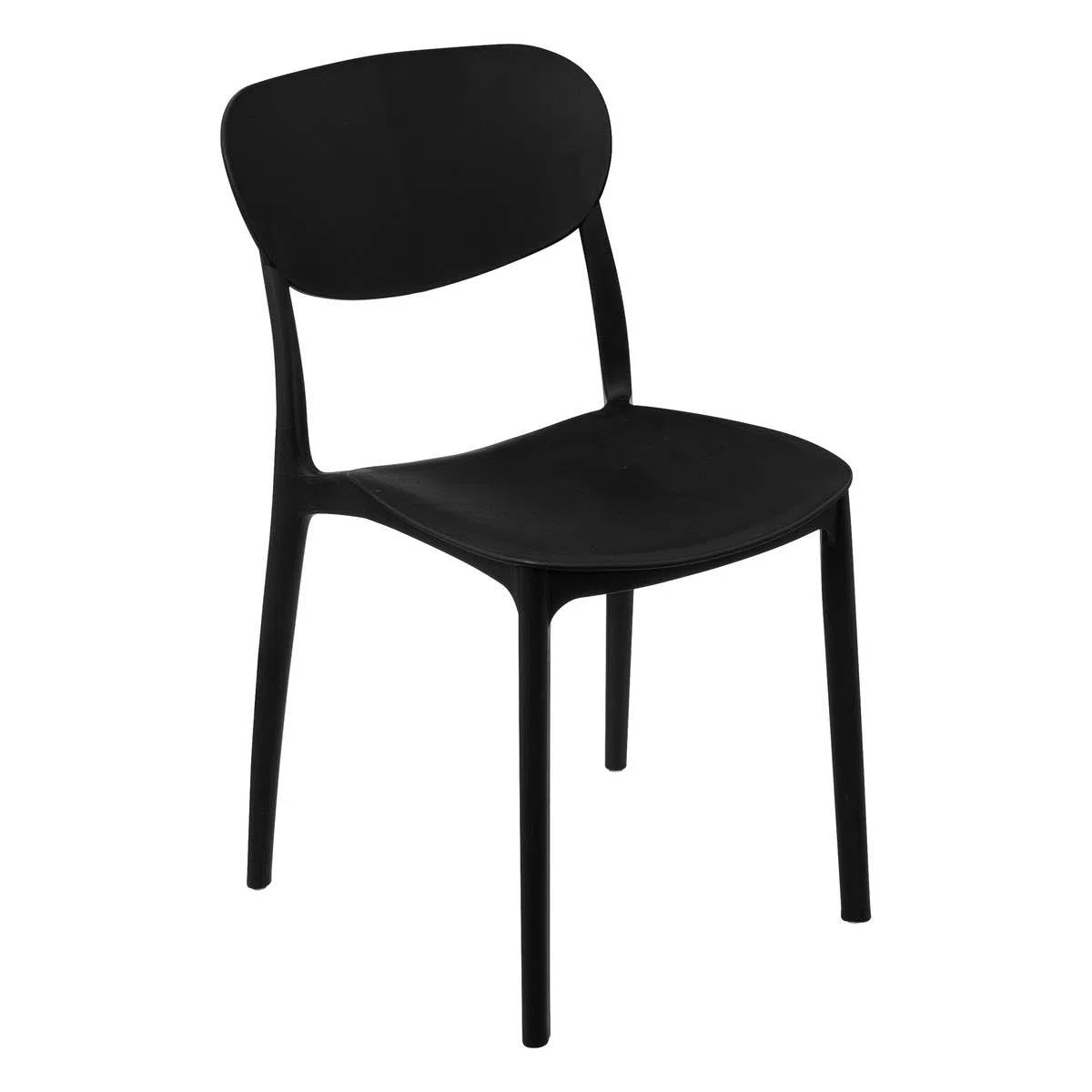 5 five simply smart 5five - Sedia impilabile Plasta nera - Design elegante e funzionale - Facile da pulire - Comoda da riporre - Salvaspazio - Cucina