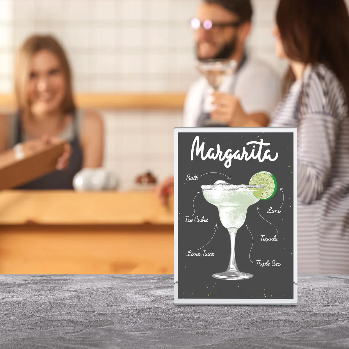 Relaxdays Portamenu da Tavolo DIN A5, Set 10 Segnaposto Acrilico, Porta Menù e Numeri Matrimonio, Battesimo, Trasparente