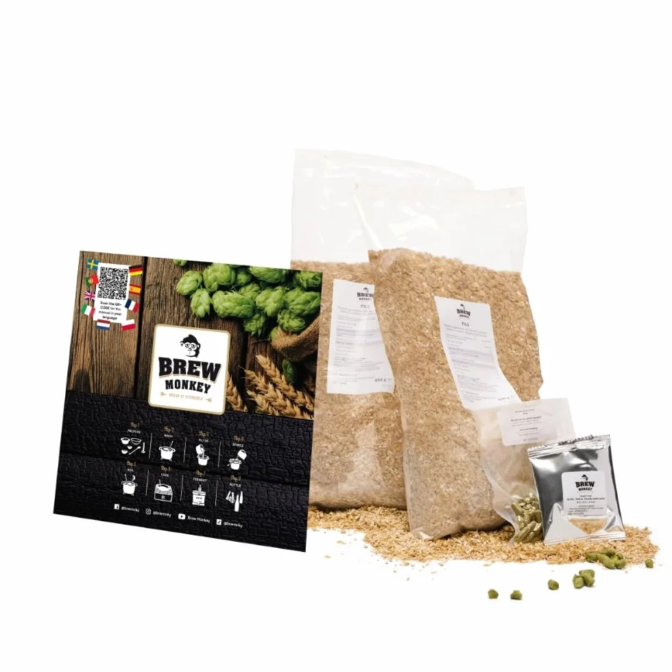 Brew Monkey Kit Birra Fai da Te Ingredienti Bionda – 5 Litri - Confezione di Ingredienti Bionda -