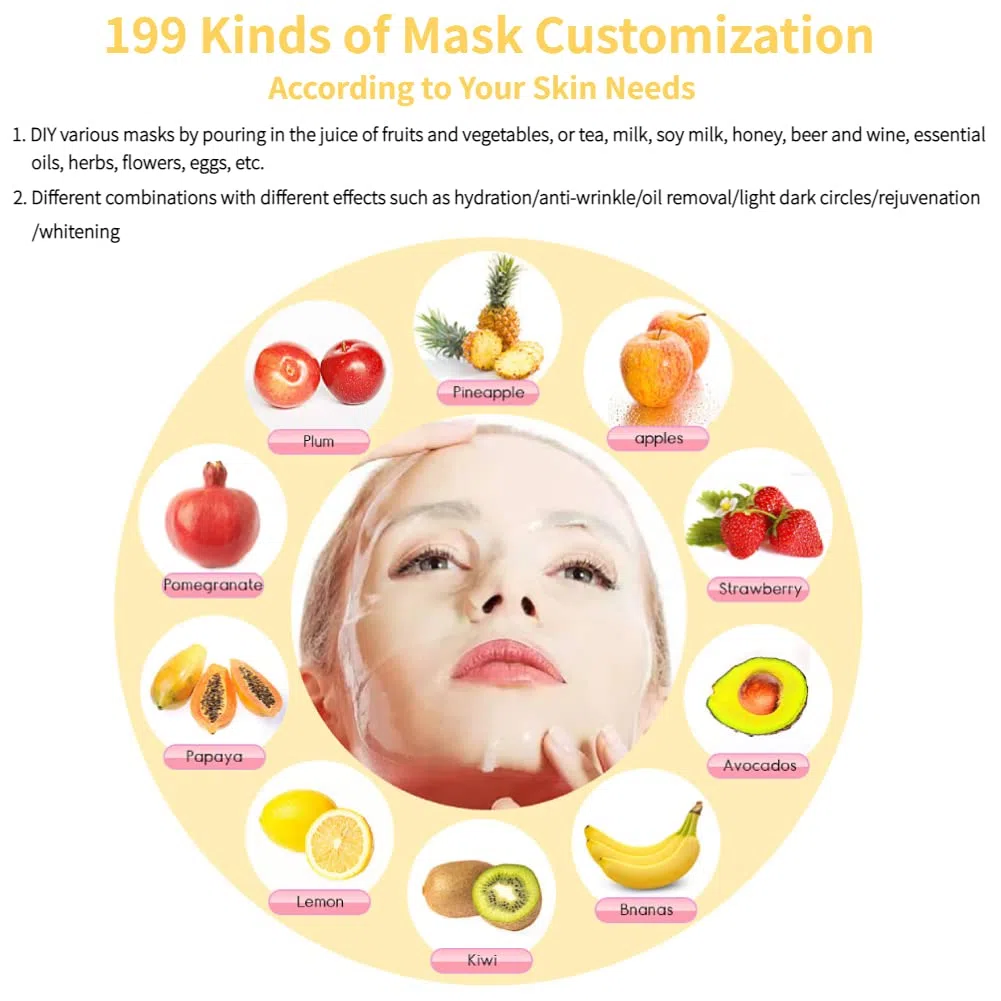 Macchina per Maschere per il Viso, Macchina per Maschere per Frutta e Verdura Faite, Maschera per il Viso per Frutta e Verdura Naturale Multifunzione Automatica