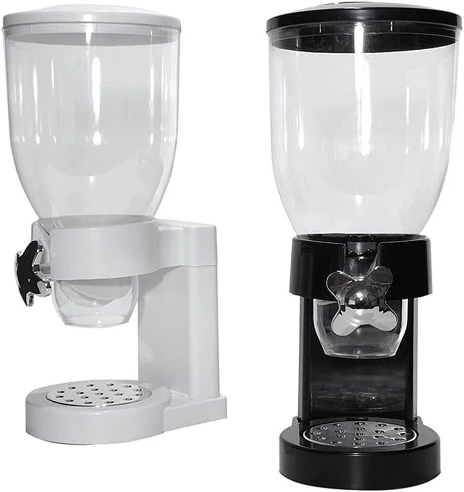 Generico Dispenser Cereali Singolo Dosatore Distributore Erogatore Storage Pasta Caramelle Dolci Frutta Secca con Rotella Contenitore da 3,5 lt e manopola dosatrici Interno