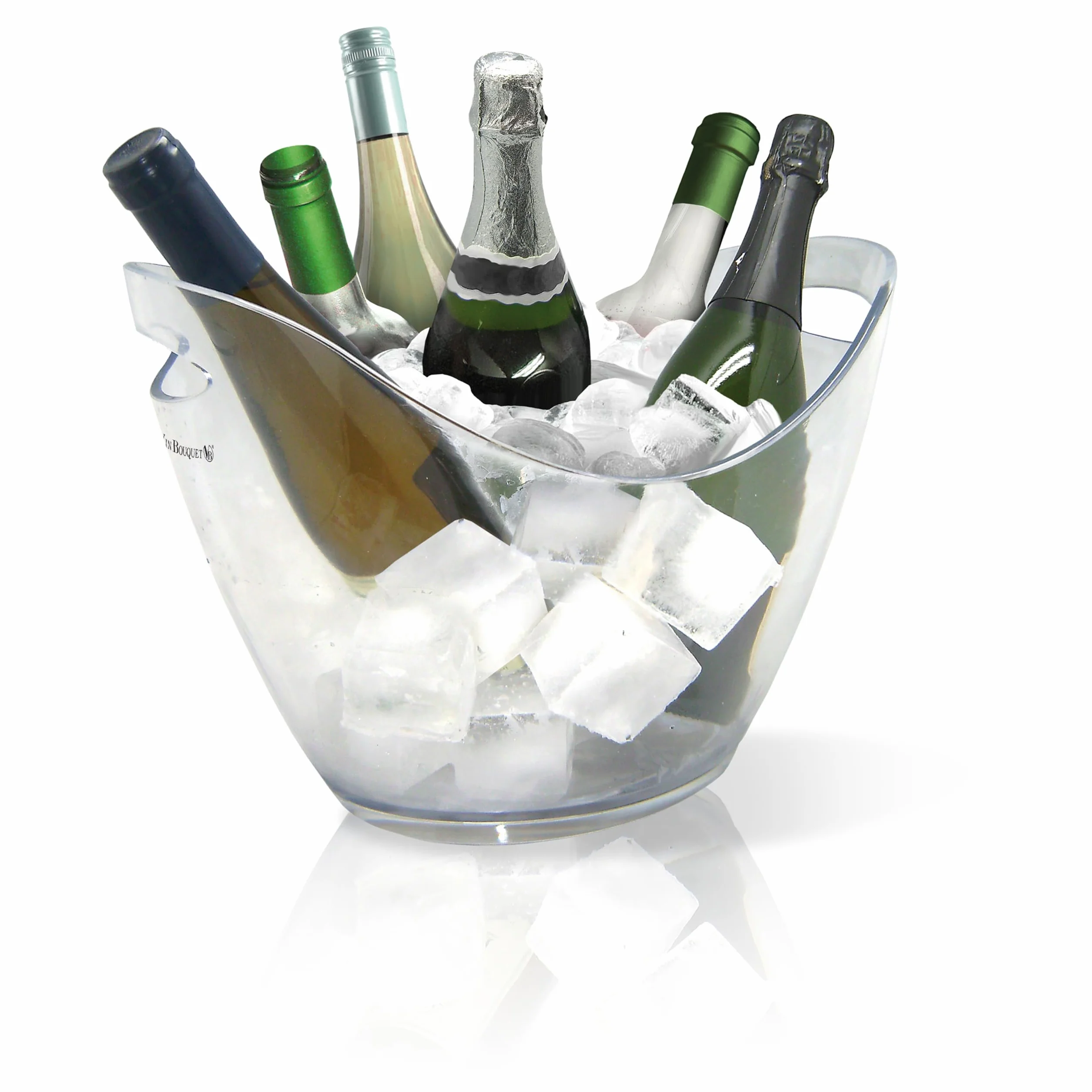 Vin Bouquet FIE 029 Secchiello Champagne Trasparente per Raffreddare Fino a 6 Bottiglie Vino Cava Champagne
