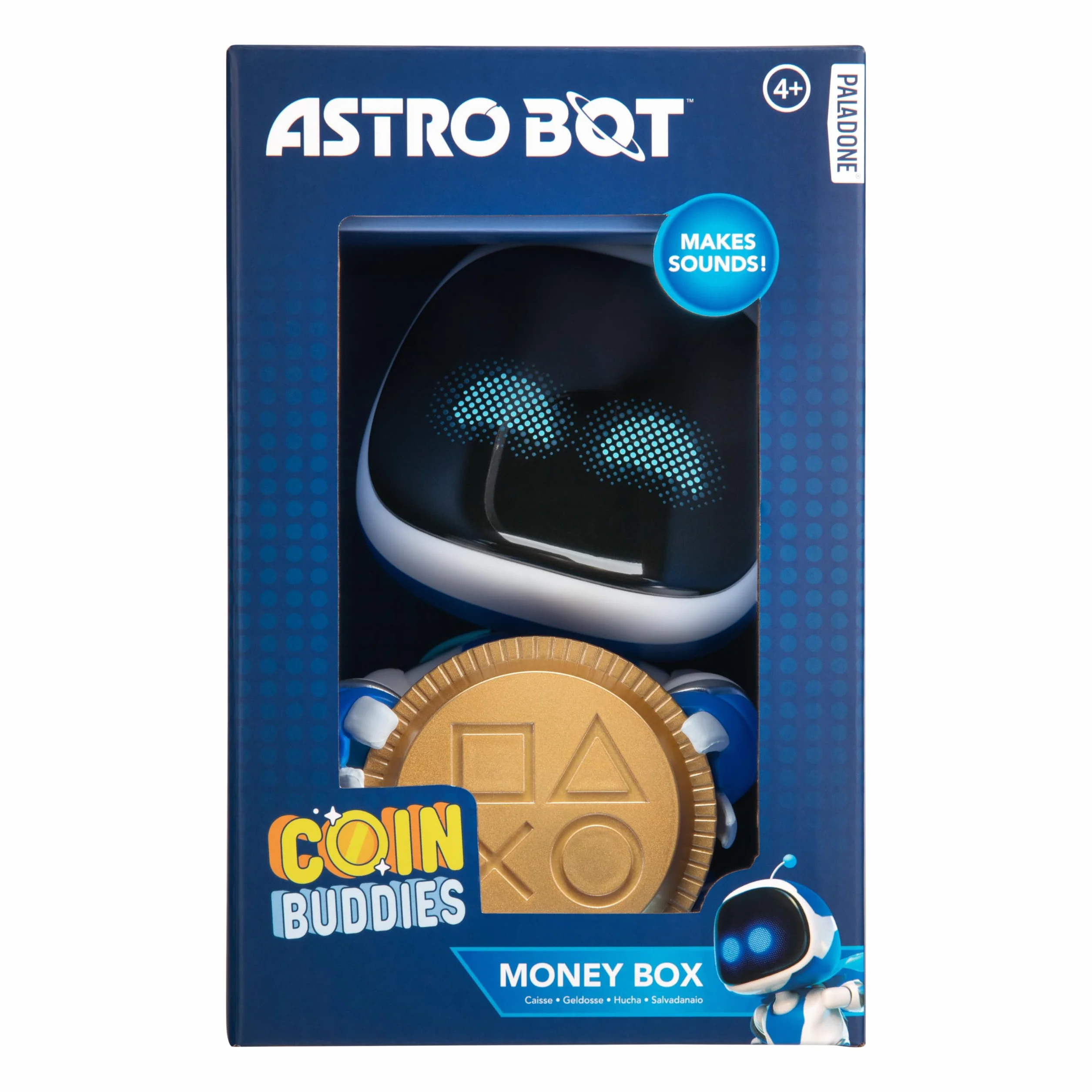 Astro Bot Salvadanaio – Salvamonete Interattivo da 18 cm con Effetti Sonori, Salvadanaio a Forma di Maiale Alimentato a Batteria per Bambini e Gamer | Paladone