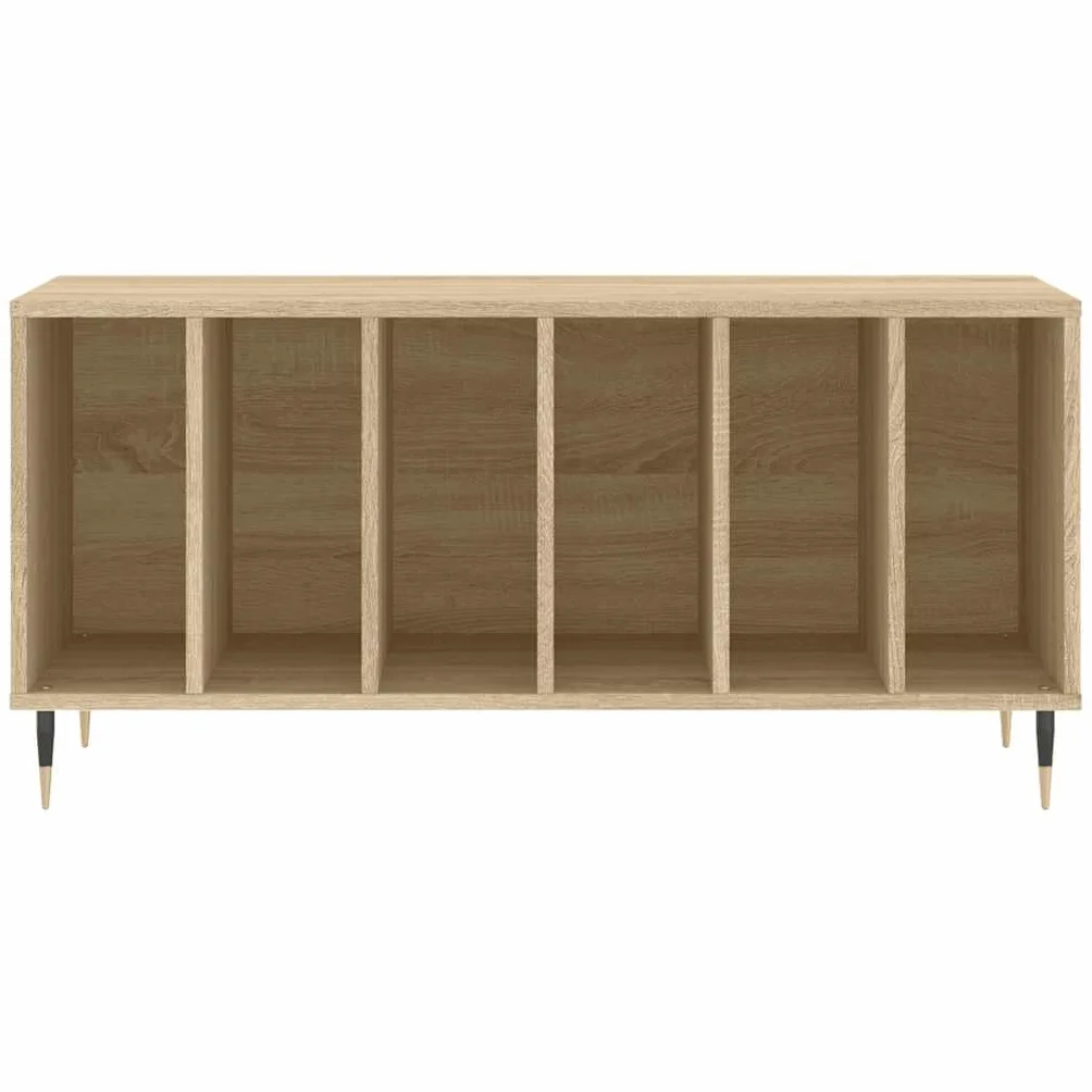 vidaXL Armadio a dischi, supporto giradiscos, credenza da soggiorno moderna in legno di ingegneria Rovere Sonoma