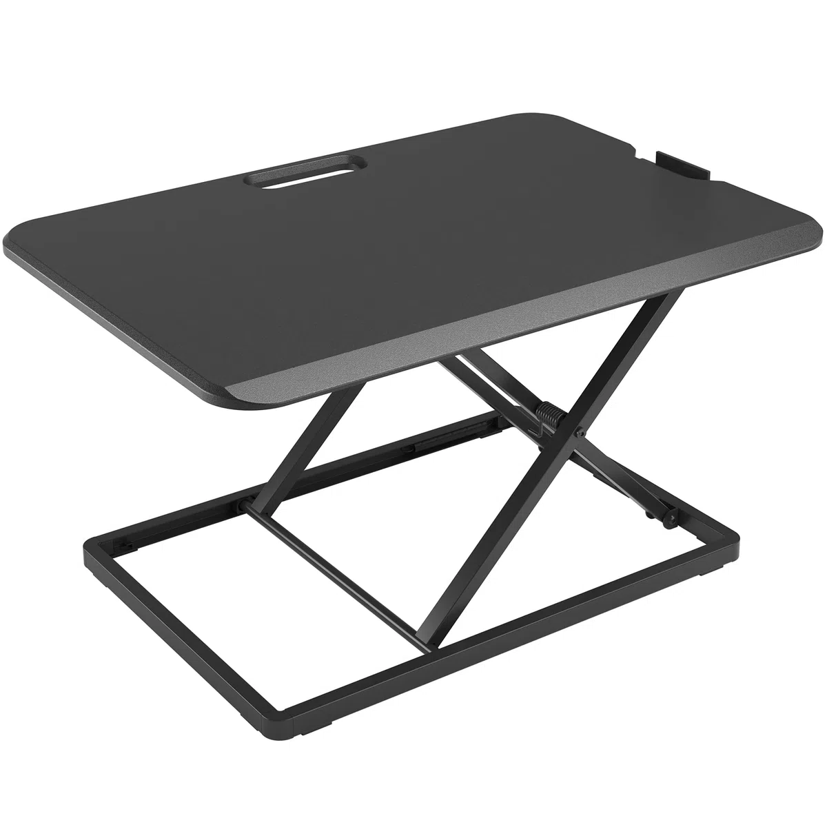 BONTEC Convertitore da Scrivania Seduto-in Piedi, Workstation da Ufficio Ultra Robusta Regolabile in Altezza,Rialzo Ergonomico X-Frame, Adatto per Schermi di Computer PC, Tastiere, Laptop fino a 8 kg