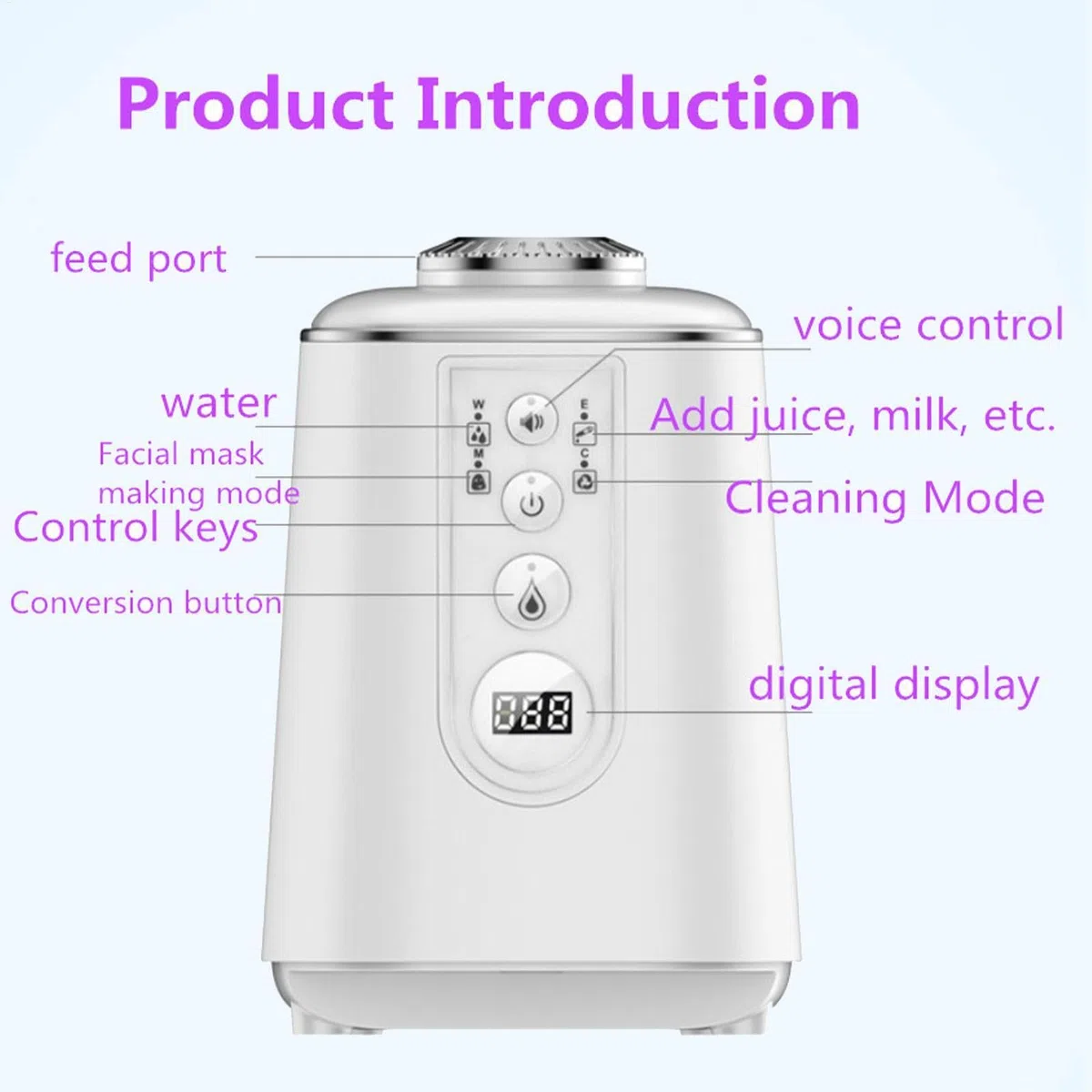 Macchina per la creazione di maschere per il viso, crea il tuo kit per maschere per il viso,Macchina automatica per impacchi facciali - Smart Face Masque Maker con voce, prodotto per la cura della pel
