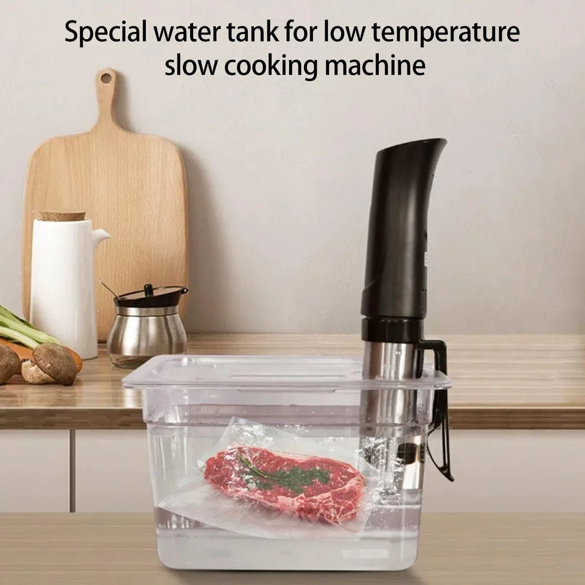 Contenitore Sous Vide ad alta capacità 6L per cucine domestiche trasparenti Custodia a cottura lenta a bassa temperatura per contenitore facile Sous Vide