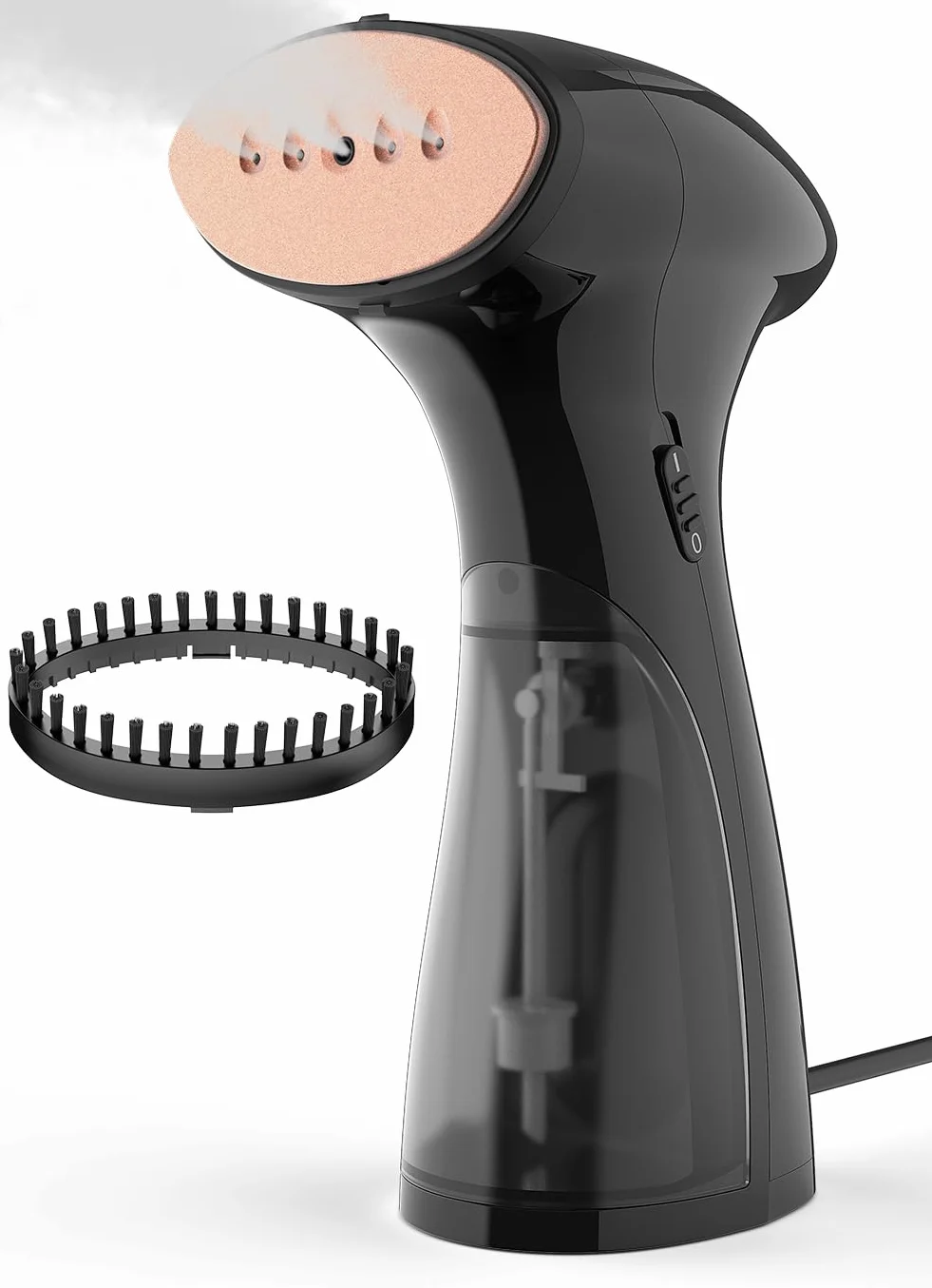 ferro da stiro a vapore da 1600 W, potenza del vapore 25 g/min, spazzola a vapore portatile, piastra a vapore metallica, ferro da stiro a vapore da viaggio con serbatoio d'acqua rimovibile da