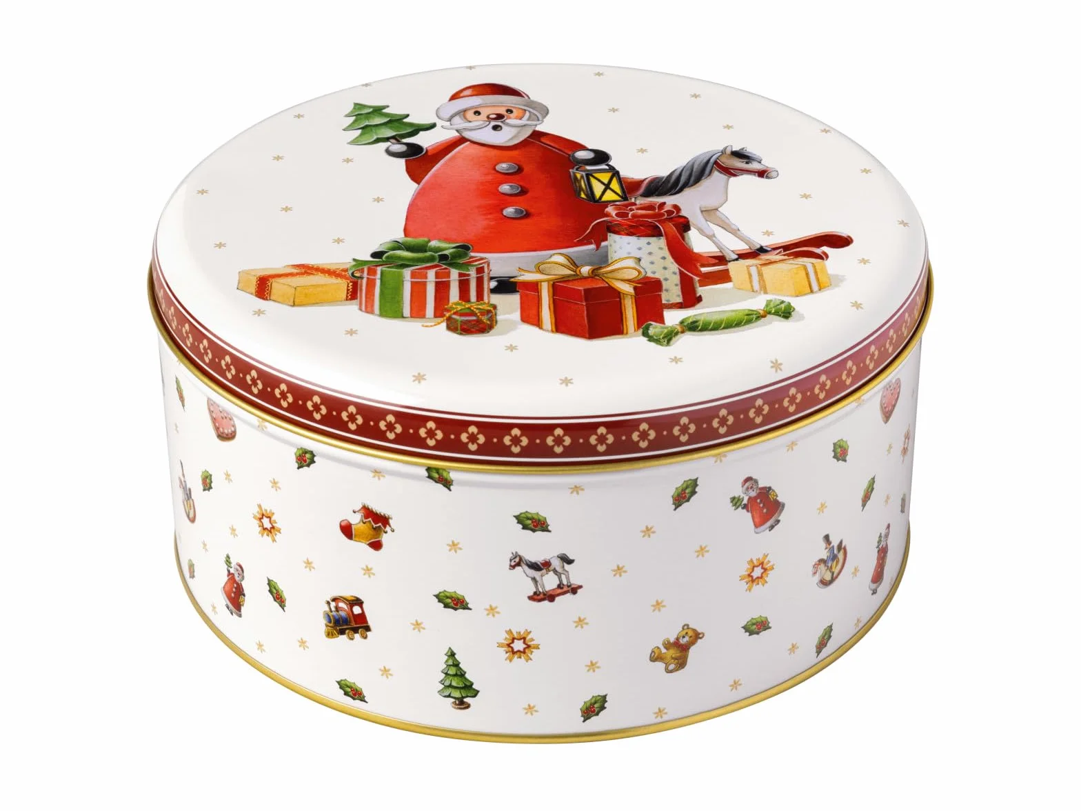 Villeroy & Boch - Winter Collage Set di Biscottiere Variopinto, Scatola di Biscotti, Biscottiera, Scatoline Biscotti, Decorazioni per la Casa, Xmas, Natale, Metallo