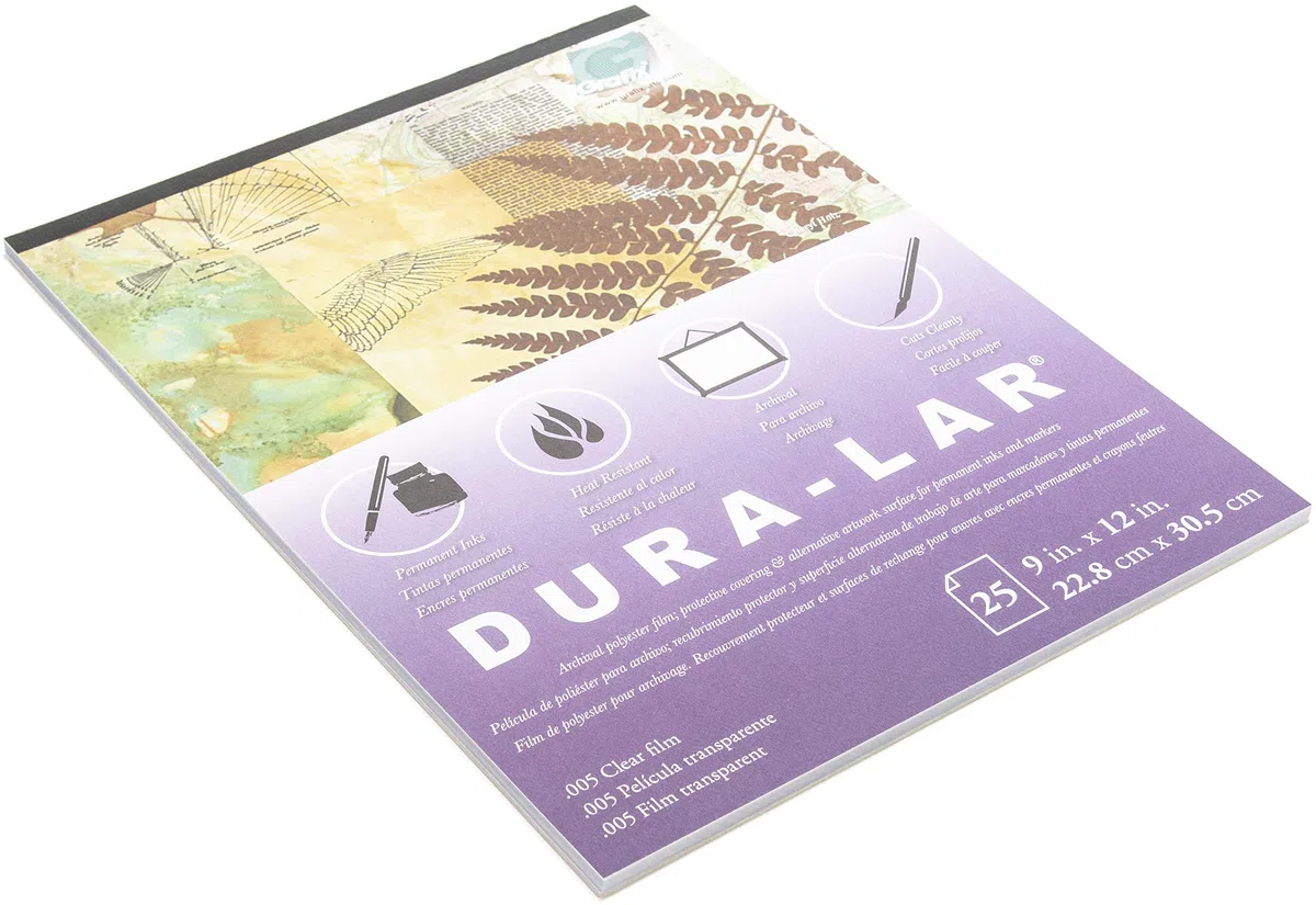 Grafix P05DC0912 Duralar Clear .005 9X12 25PGS, Poliestere, 25 Fogli