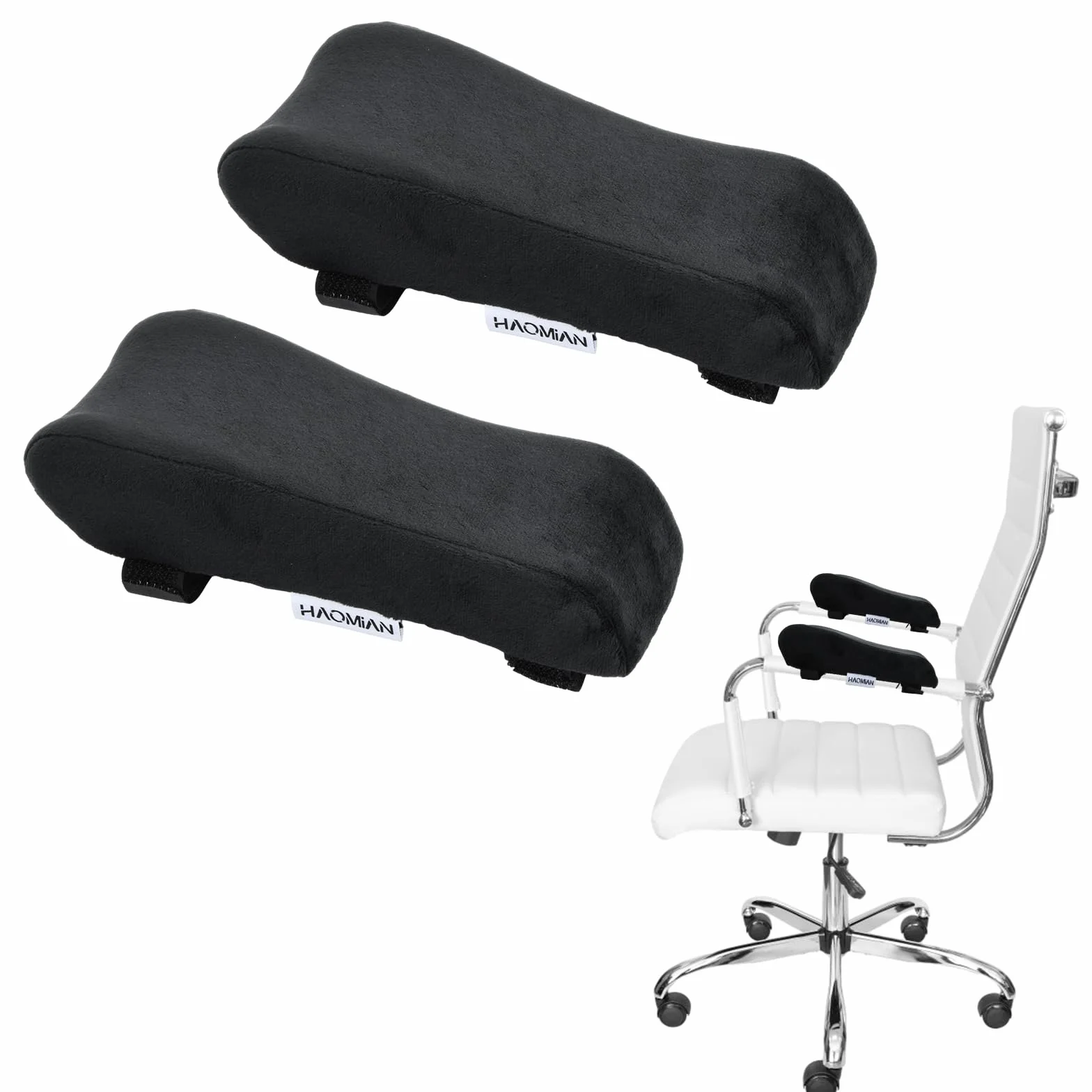 Nivofu 2pcs Cuscini per Braccioli, Cuscini per Braccioli Sedia Ufficio, Copri Braccioli per Sedia Gaming, Imbottitura per Braccioli Sedia, Ergonomico Memory Foam Braccioli, Allevia la Pressione Gomiti