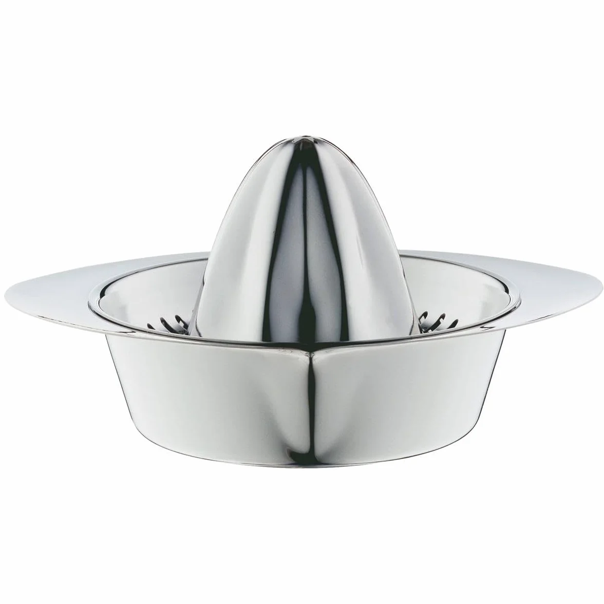 WMF Spremiagrumi gourmet con contenitore, Ø 9 cm, spremiagrumi manuale per arance, limoni, lime, acciaio inossidabile Cromargan opaco, lavabile in lavastoviglie