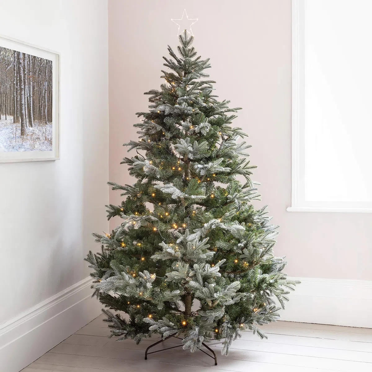 Lights4fun Puntale per Albero di Natale a Stella con Micro LED Bianchi Caldi a Pile