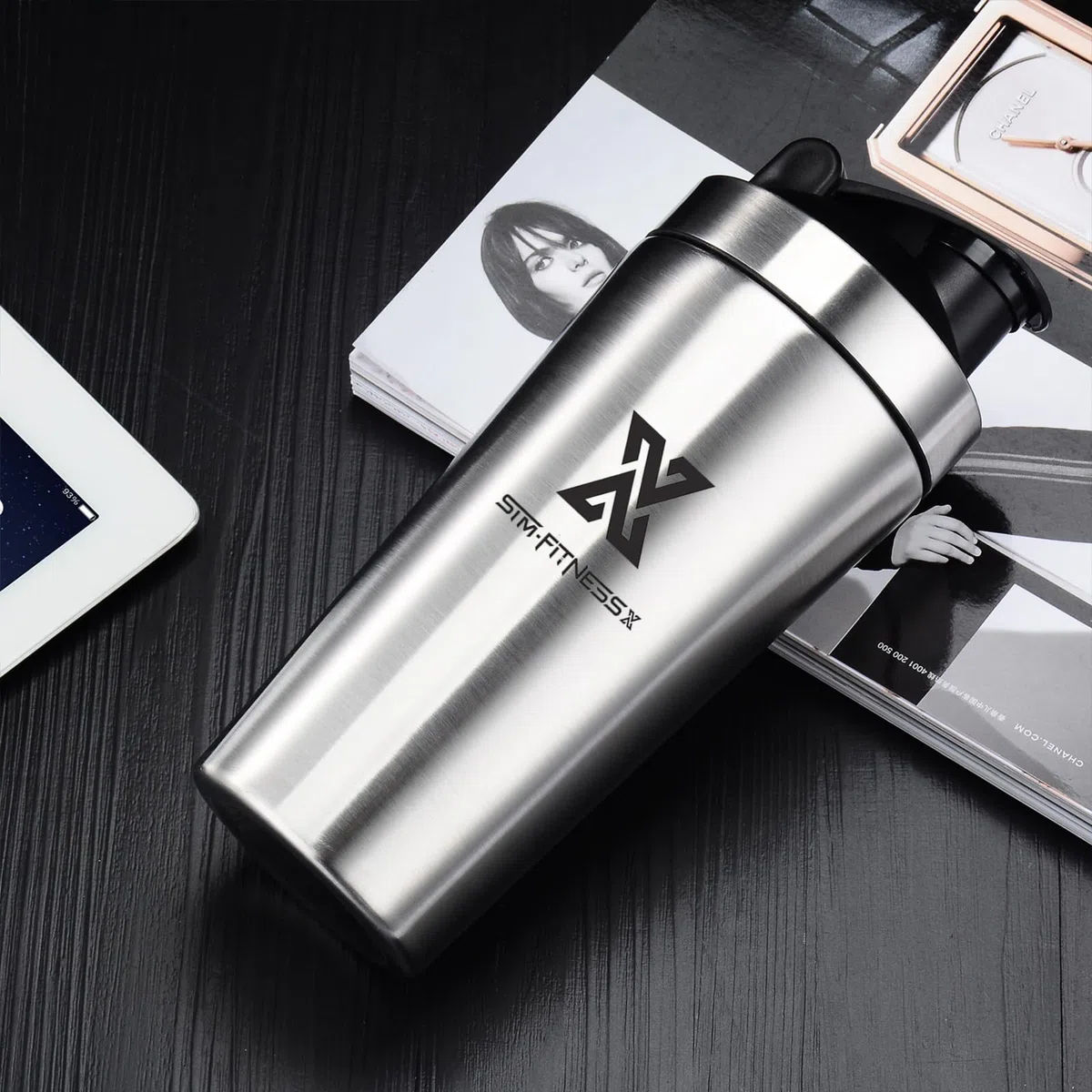 X SIM FITNESSX Sport Bottle Shaker Proteine per Sportivi Palestra in Acciaio da capacità 700ML