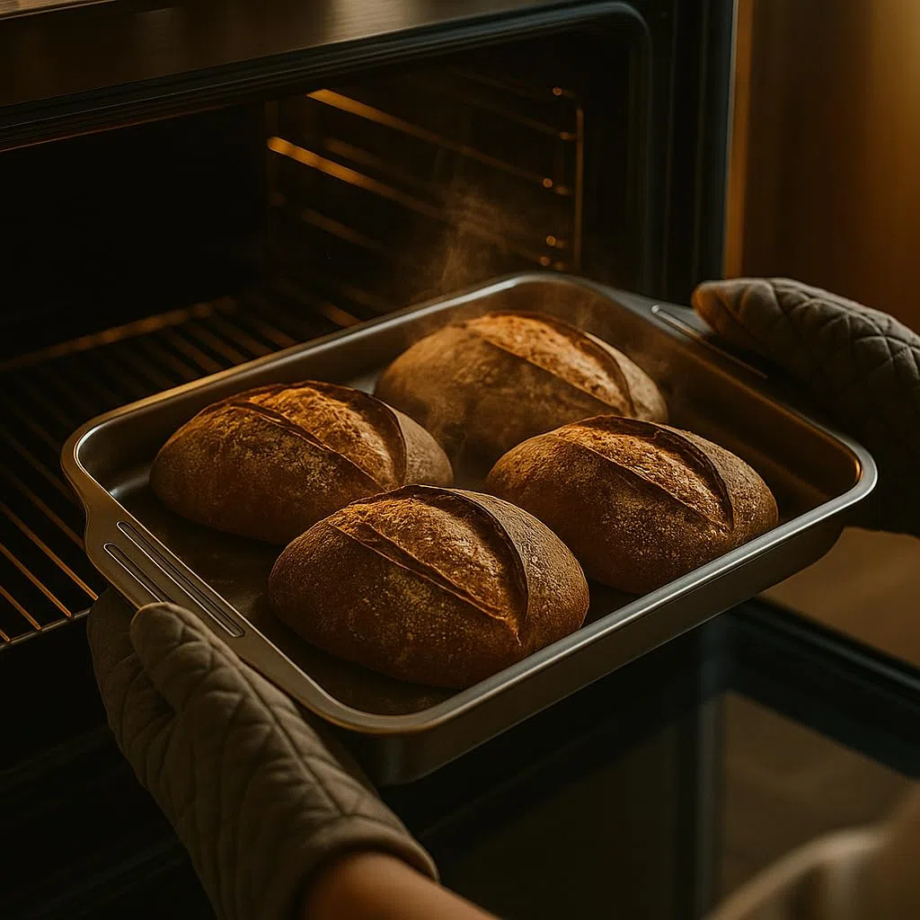 Teglia da Forno Rettangolare in Acciaio Inox 36 x 27 - Teglia Profonda per Arrosti, Lasagne e Verdure - Vassoio da Forno Universale - Grandi Stampi Rettangolari per Cuocere