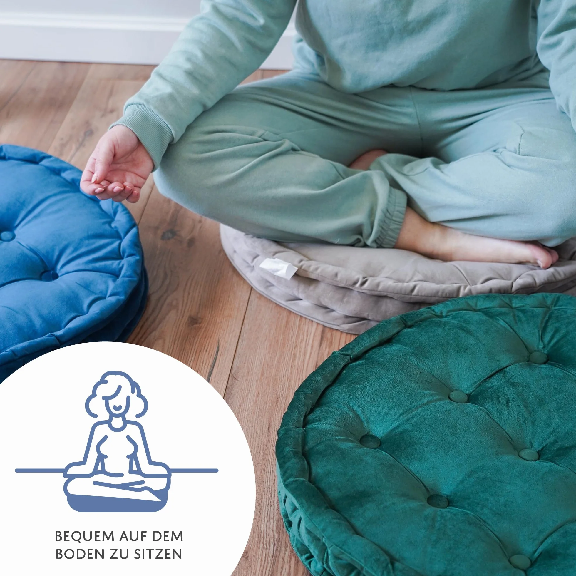 Cuscino da meditazione e yoga Zafu - Cuscino per pavimento Supporto ergonomico ideale per postura rilassamento respirazione meditazione consapevolezza per uso interno ed esterno