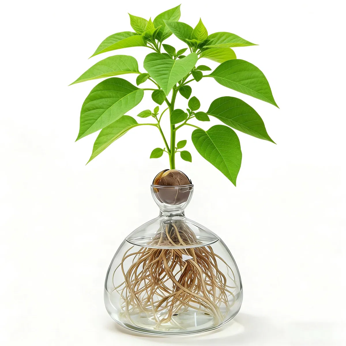 Vaso da allevamento per avocado e castagne, vaso trasparente avocado, vaso in vetro idroponico per fiori, vaso di fiori in vetro avocado, per decorazione di matrimonio, tavolo, soggiorno, tavolino da