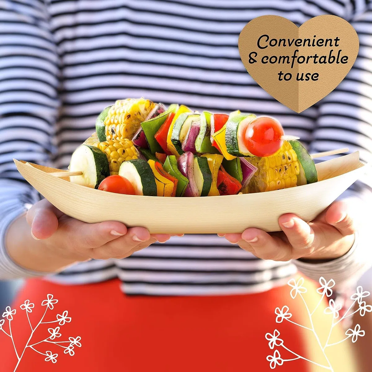 Barchette Finger Food - 50 Pezzi Monouso 14 x 8cm, Ciotole Degradabile per Feste, Contenitori Compostabili